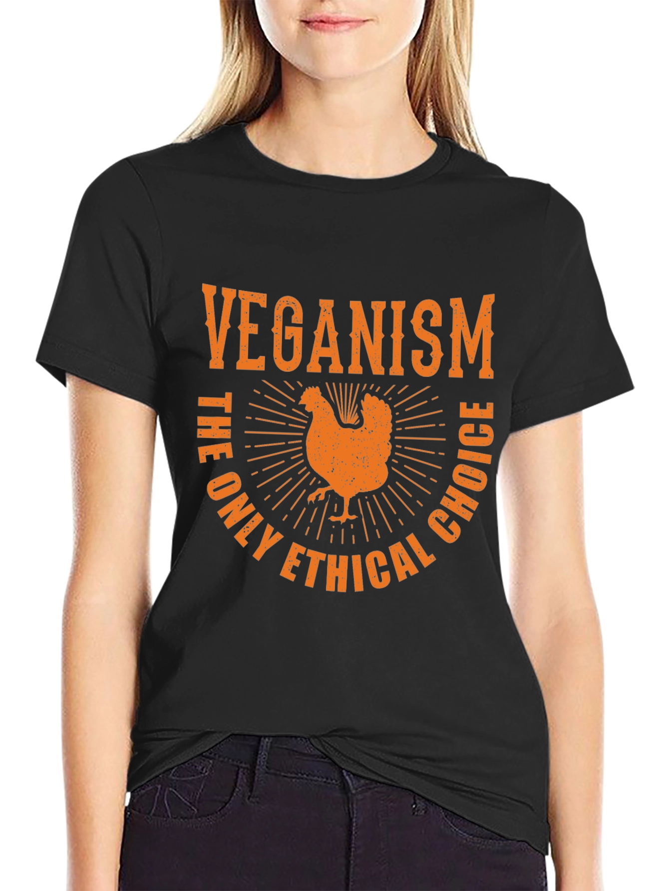 Black Veganism Ethical Choice T-Shirt view 2