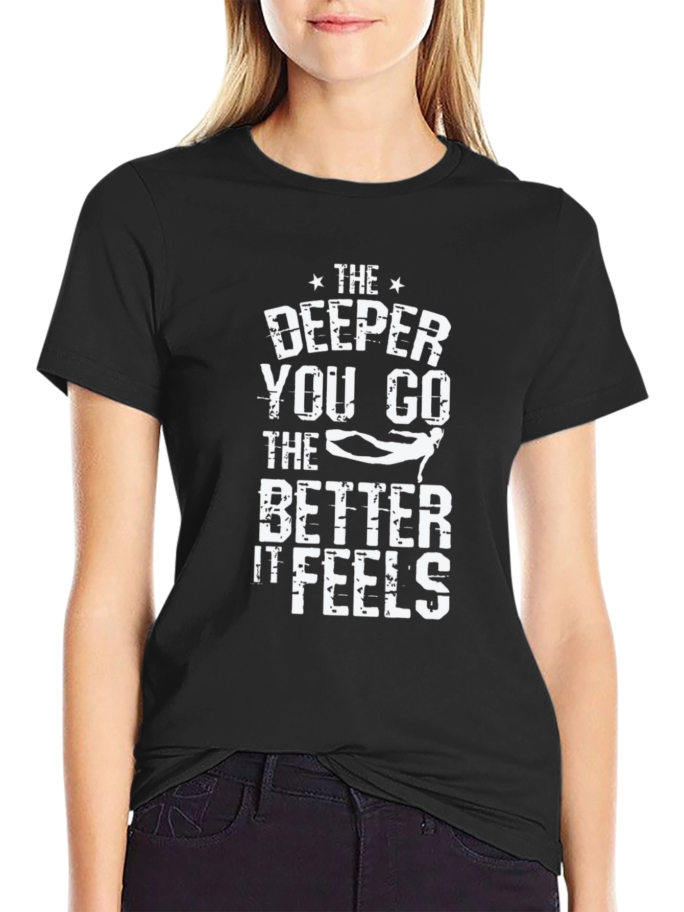 Black The Deeper You Go T-Shirt view 2