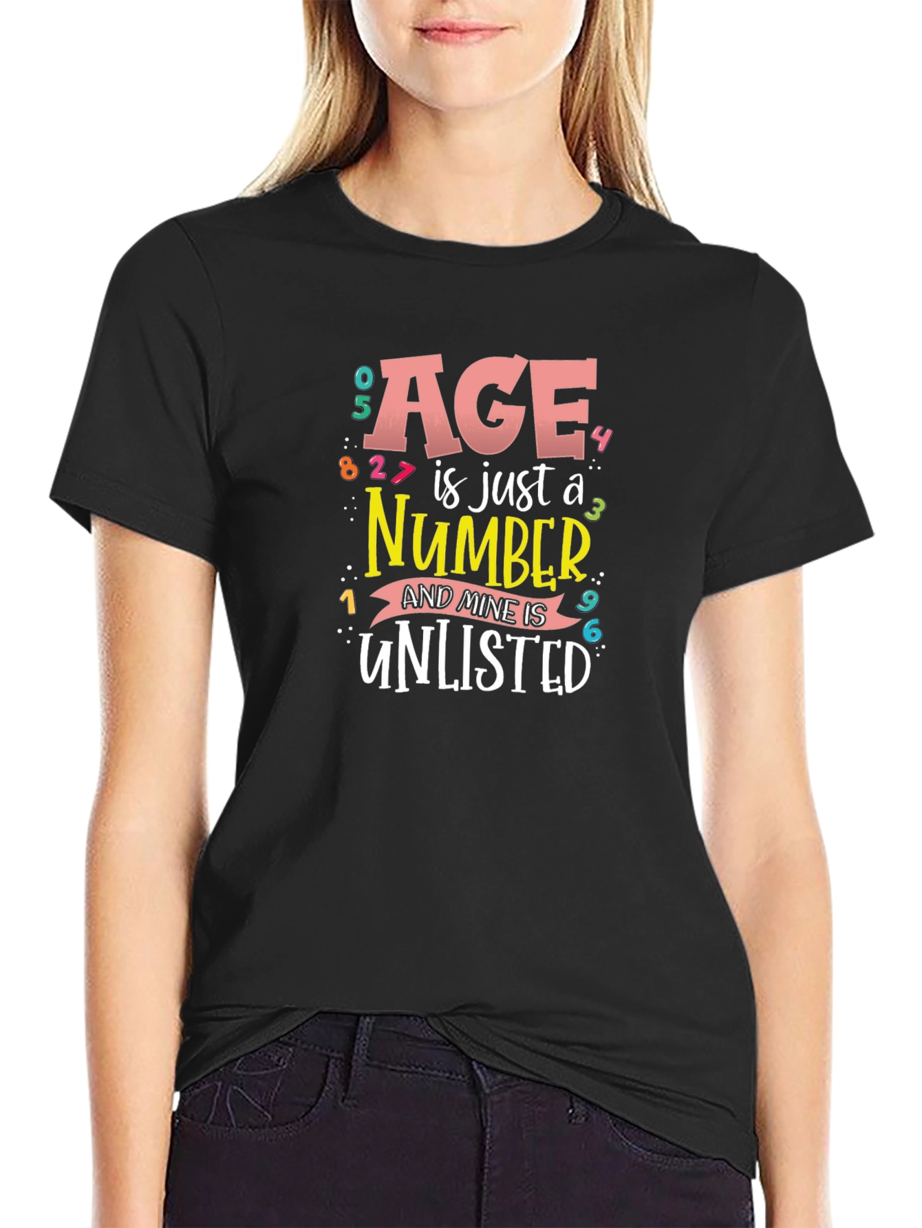 Black Age is Just a Number Funny T-Shirt view 2