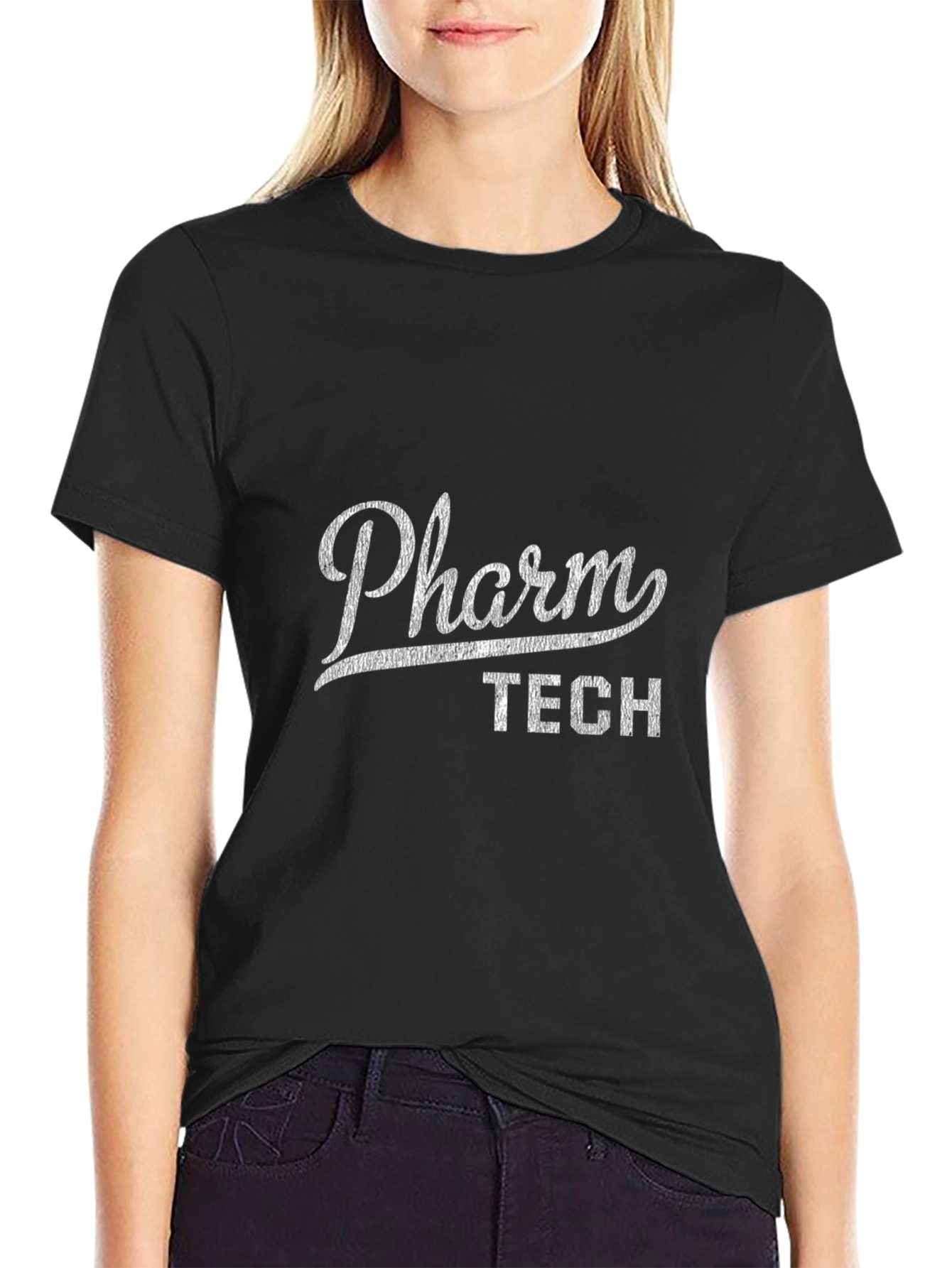 Black Pharm Tech T-Shirt - Black, Casual, Graphic Tee view 2