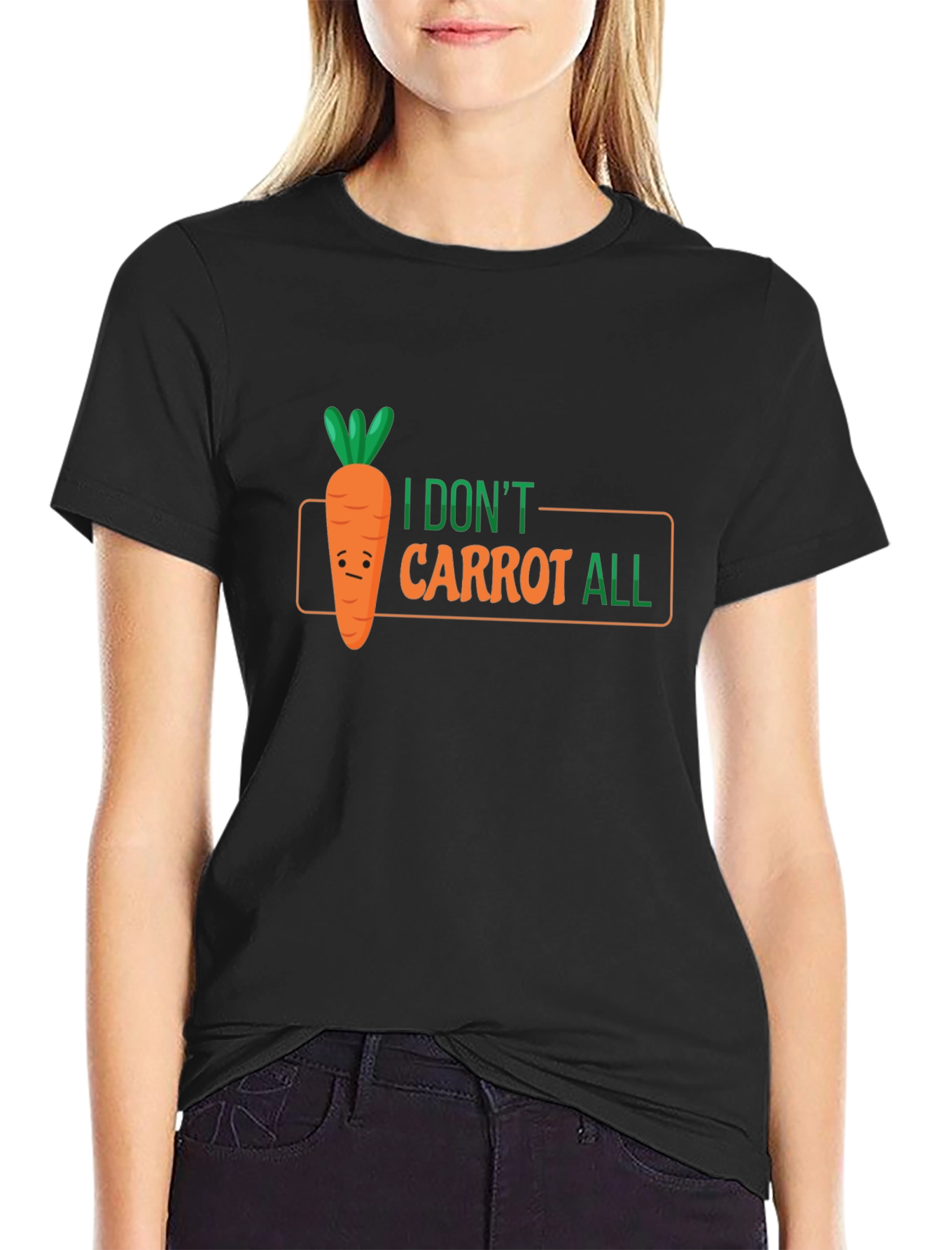 Black I Don't Carrot All Funny T-Shirt view 2