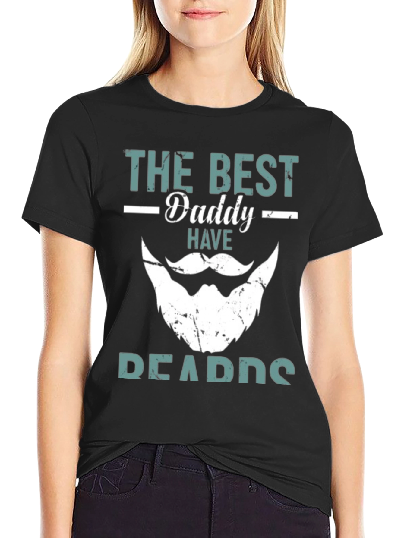 Black Best Daddy Have Beards T-Shirt view 2