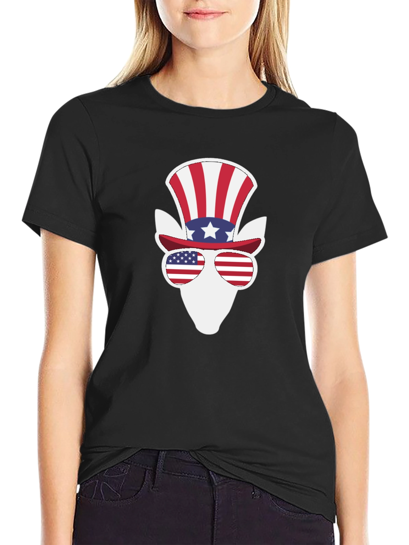 Black Patriotic Donkey T-Shirt - USA Pride! view 2