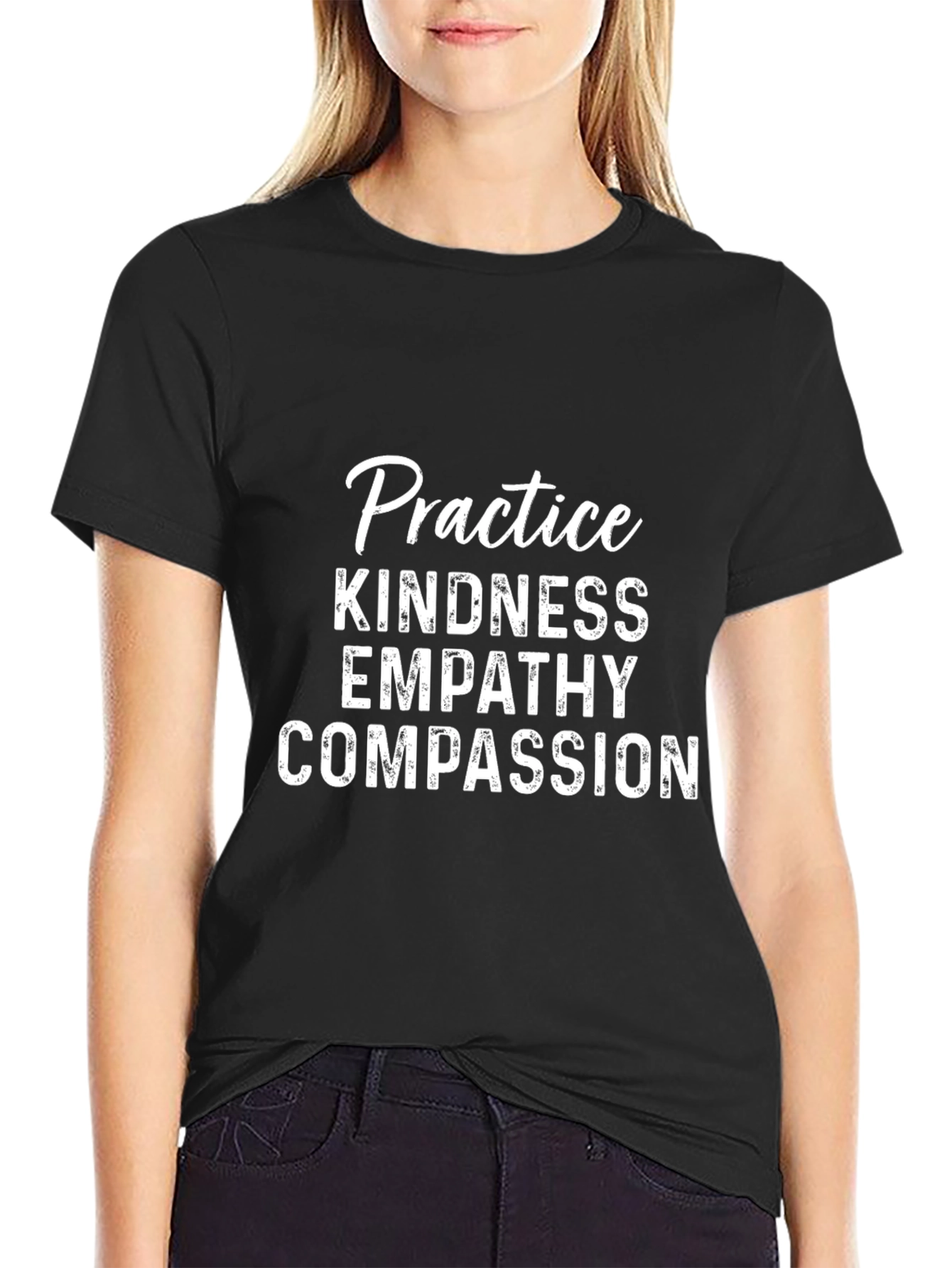 Black Practice Kindness T-Shirt view 2