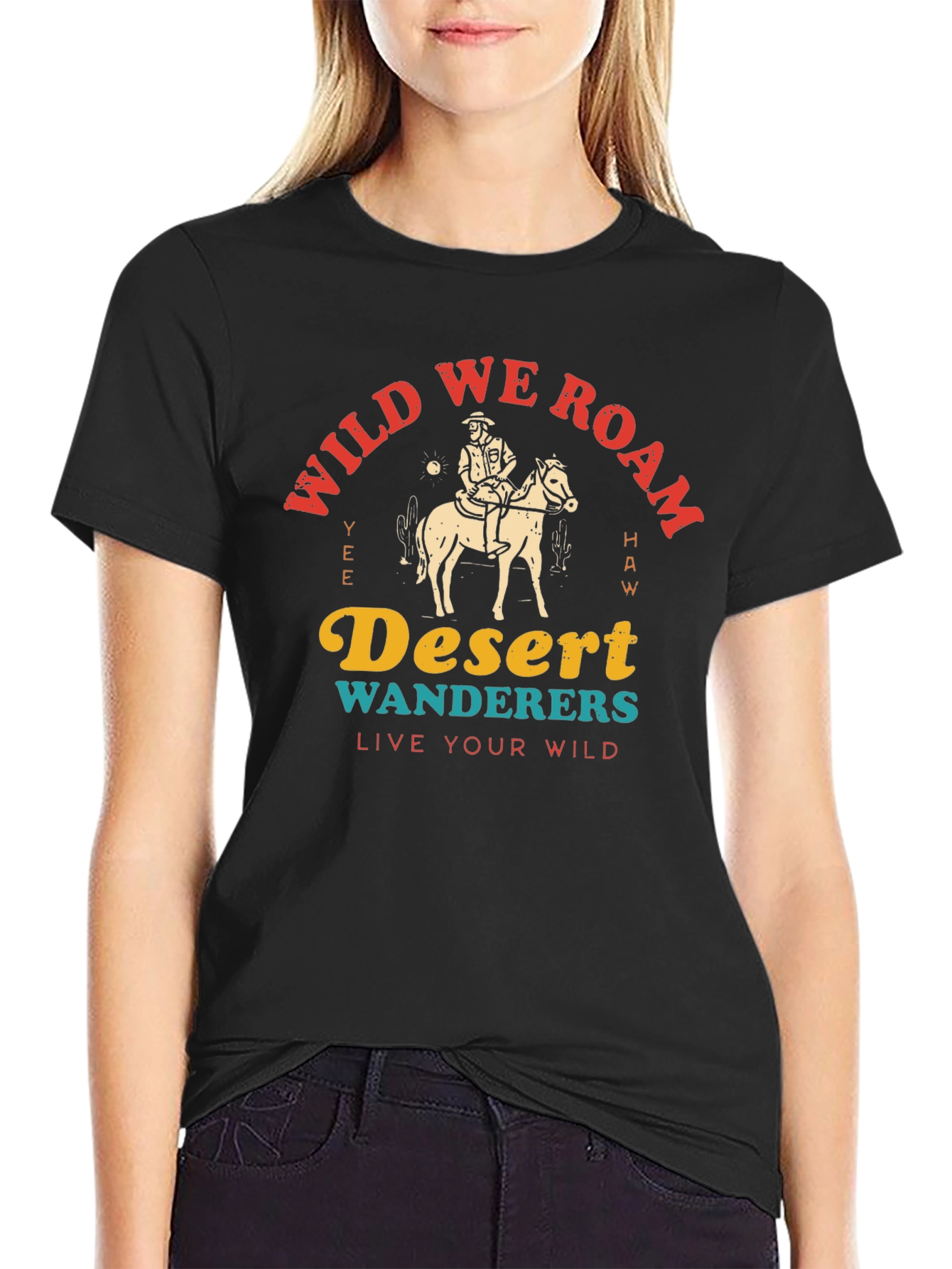 Black Wild Desert Roam T-Shirt view 2
