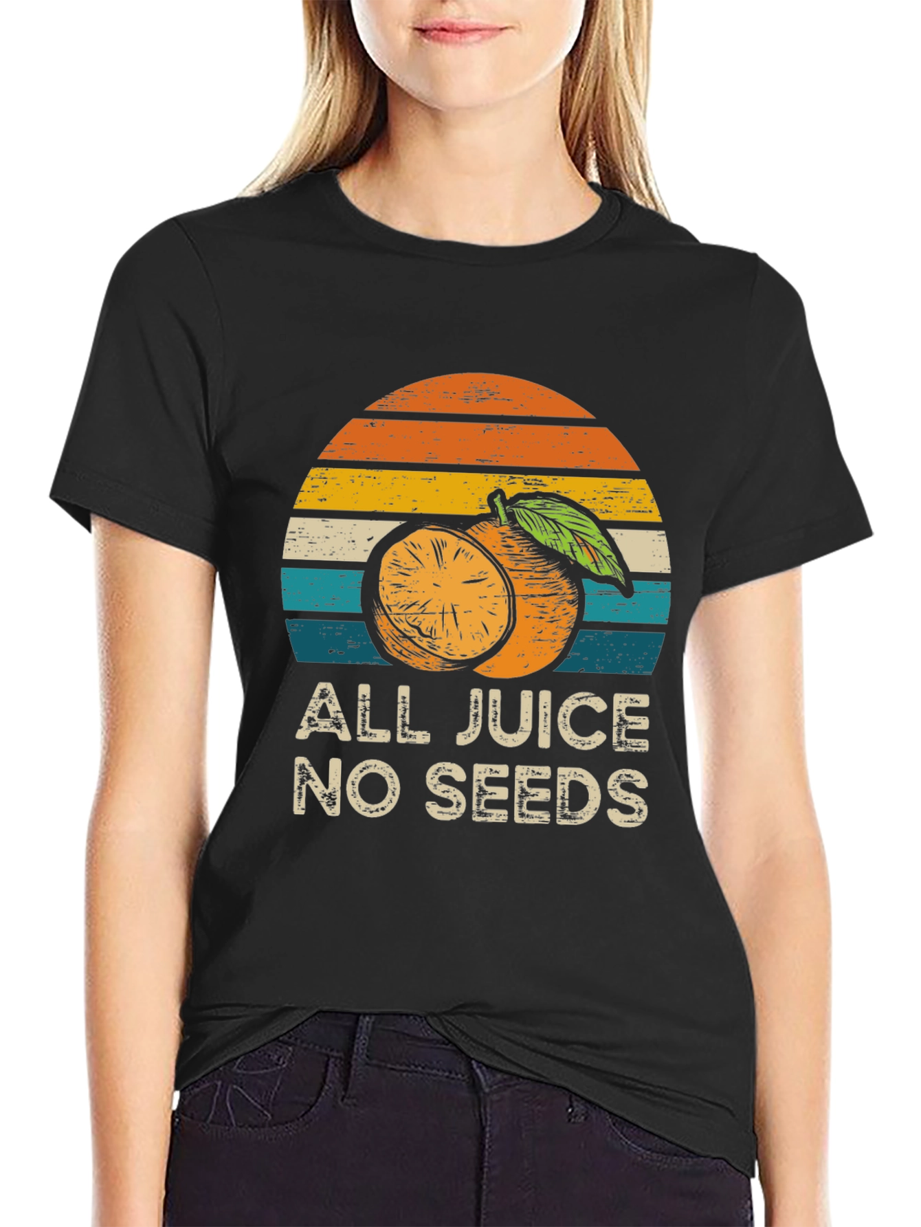 Black All Juice No Seeds Graphic Tee view 2