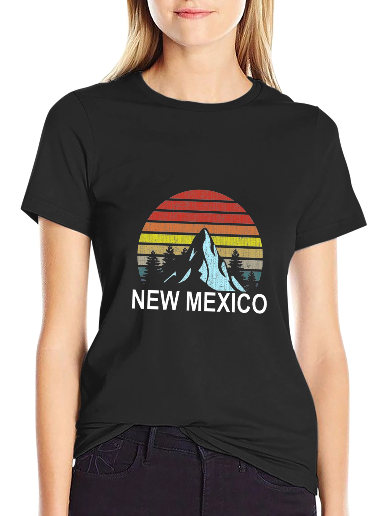 Black New Mexico Retro Graphic Tee view 2