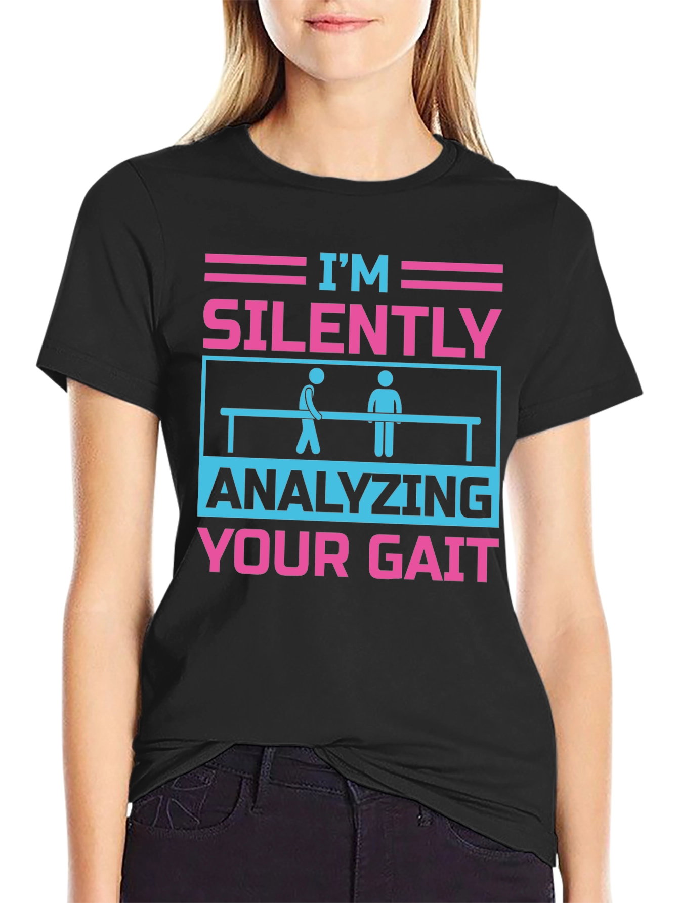 Black Analyzing Your Gait T-Shirt view 2
