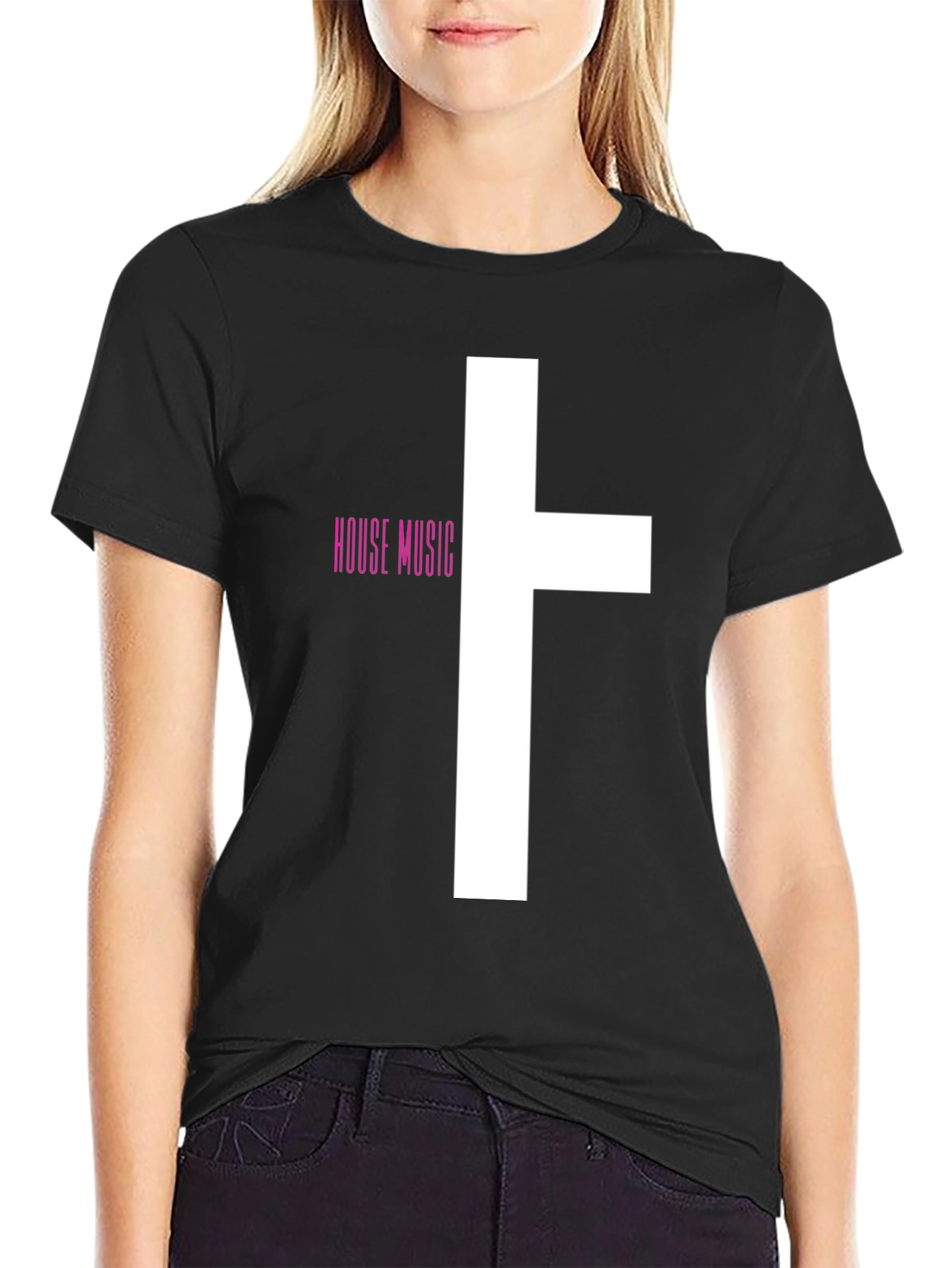 Black House Music T-Shirt - Trendy Clubbing Tee view 2