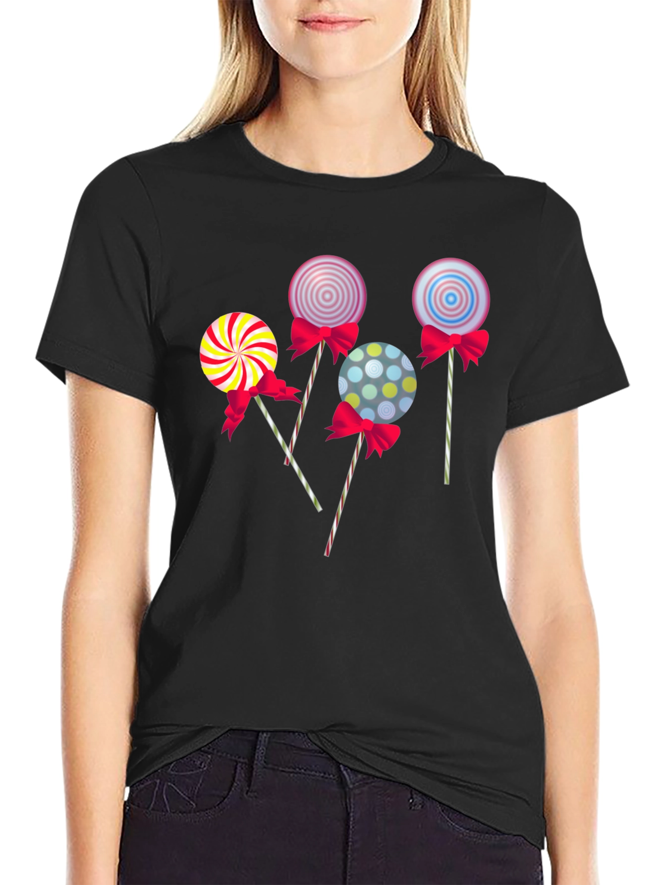 Black Lollipop Graphic T-Shirt - Fun & Stylish Design view 2