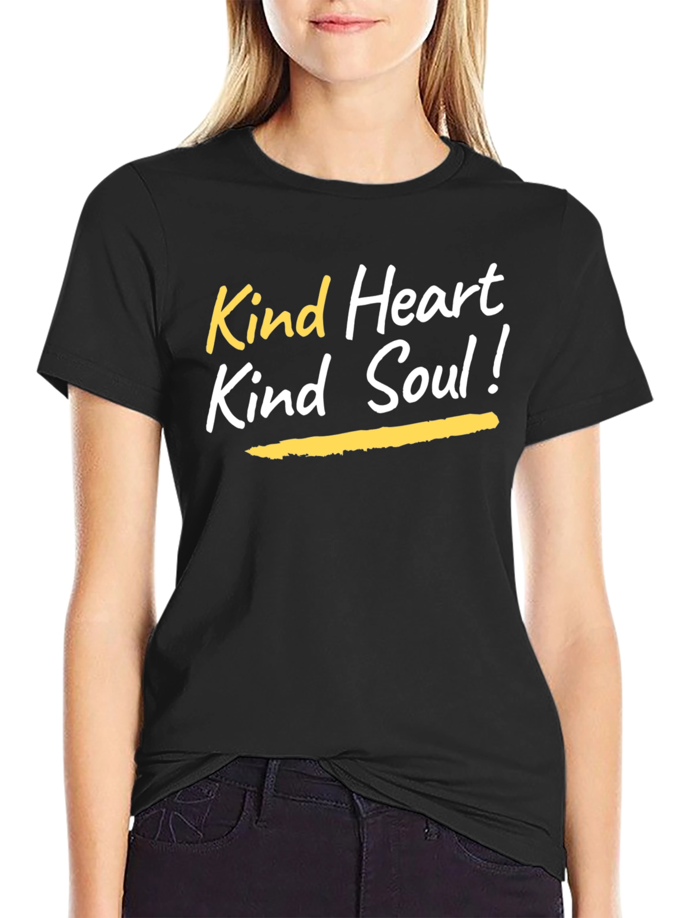 Black Kind Heart Kind Soul Graphic Tee view 2