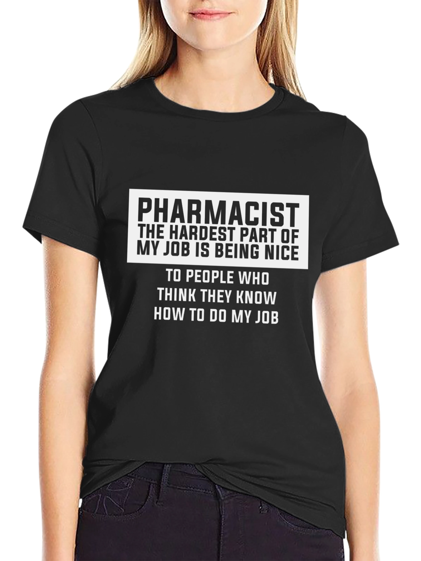 Black Pharmacist Nice Job T-Shirt view 2