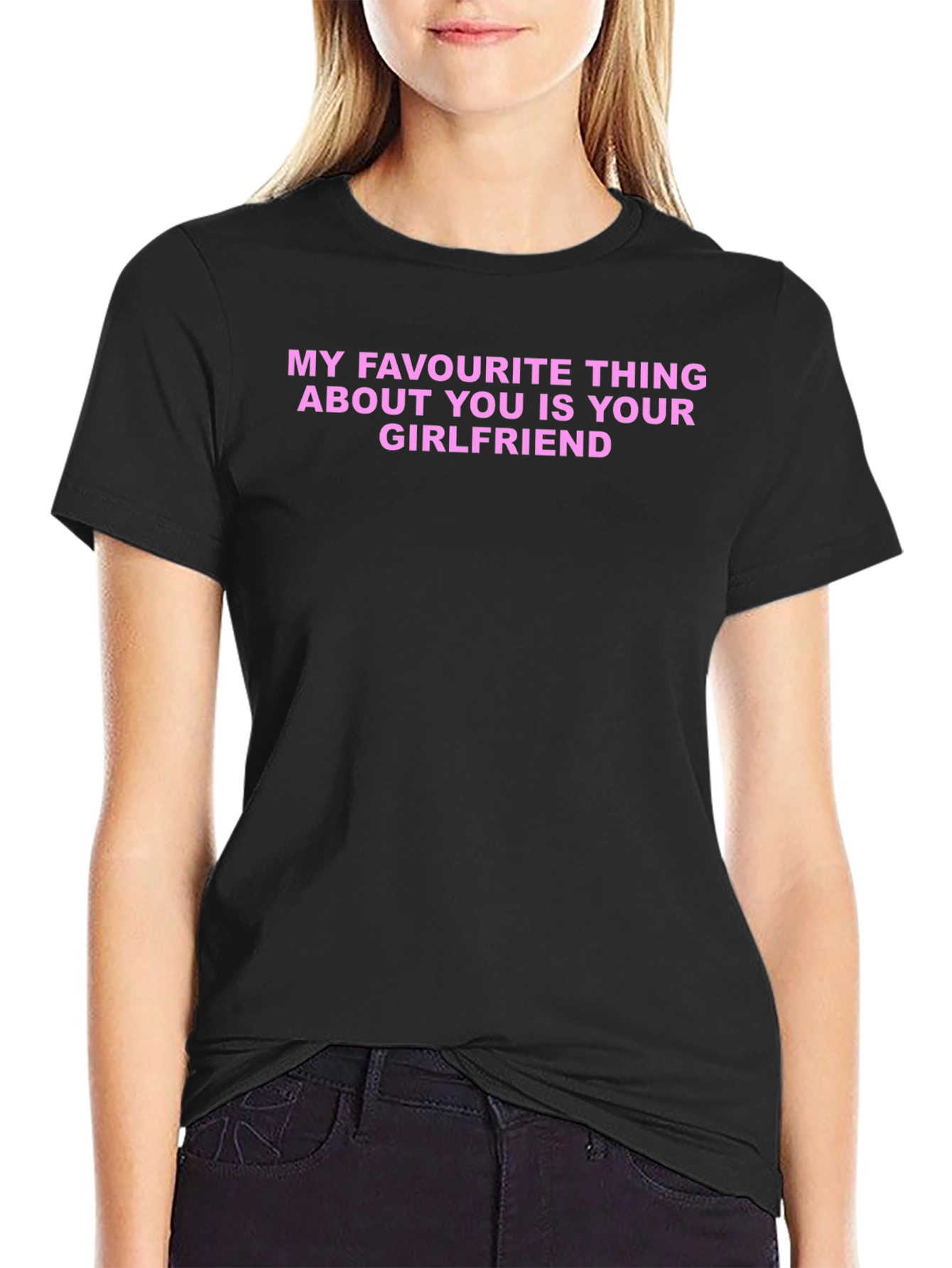Black Funny Boyfriend Graphic Tee view 2