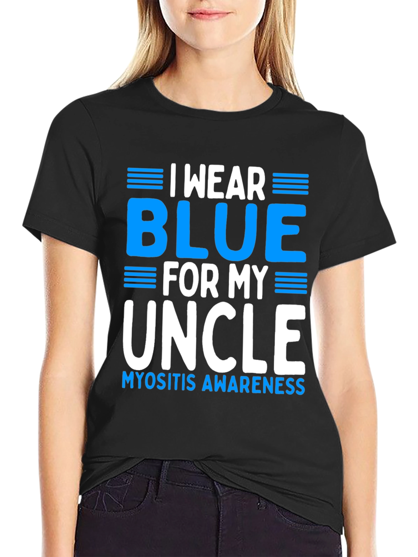 Myositis Awareness Blue Uncle Graphic Tee - 2