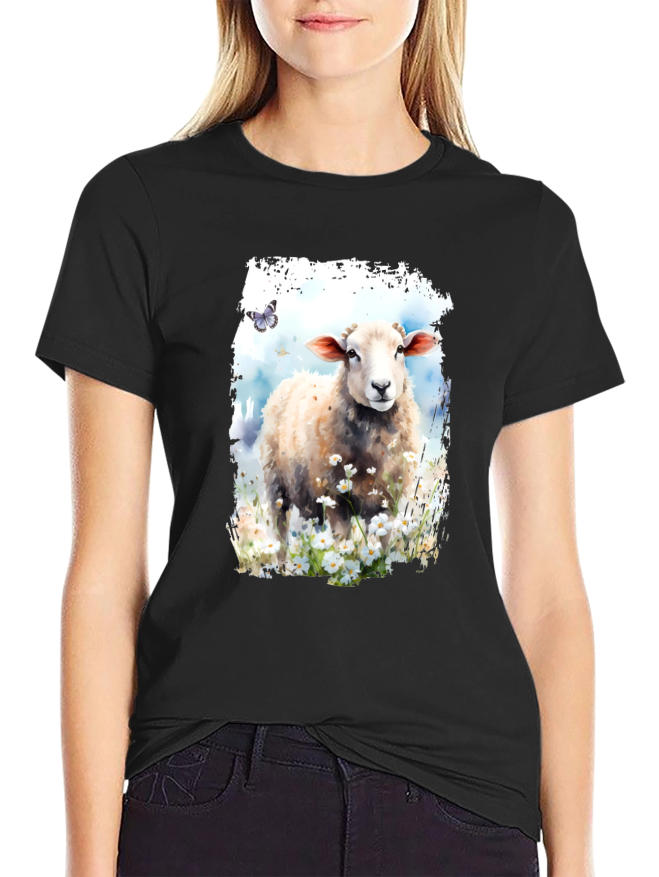 Black Sheep Meadow Black Graphic Tee view 2