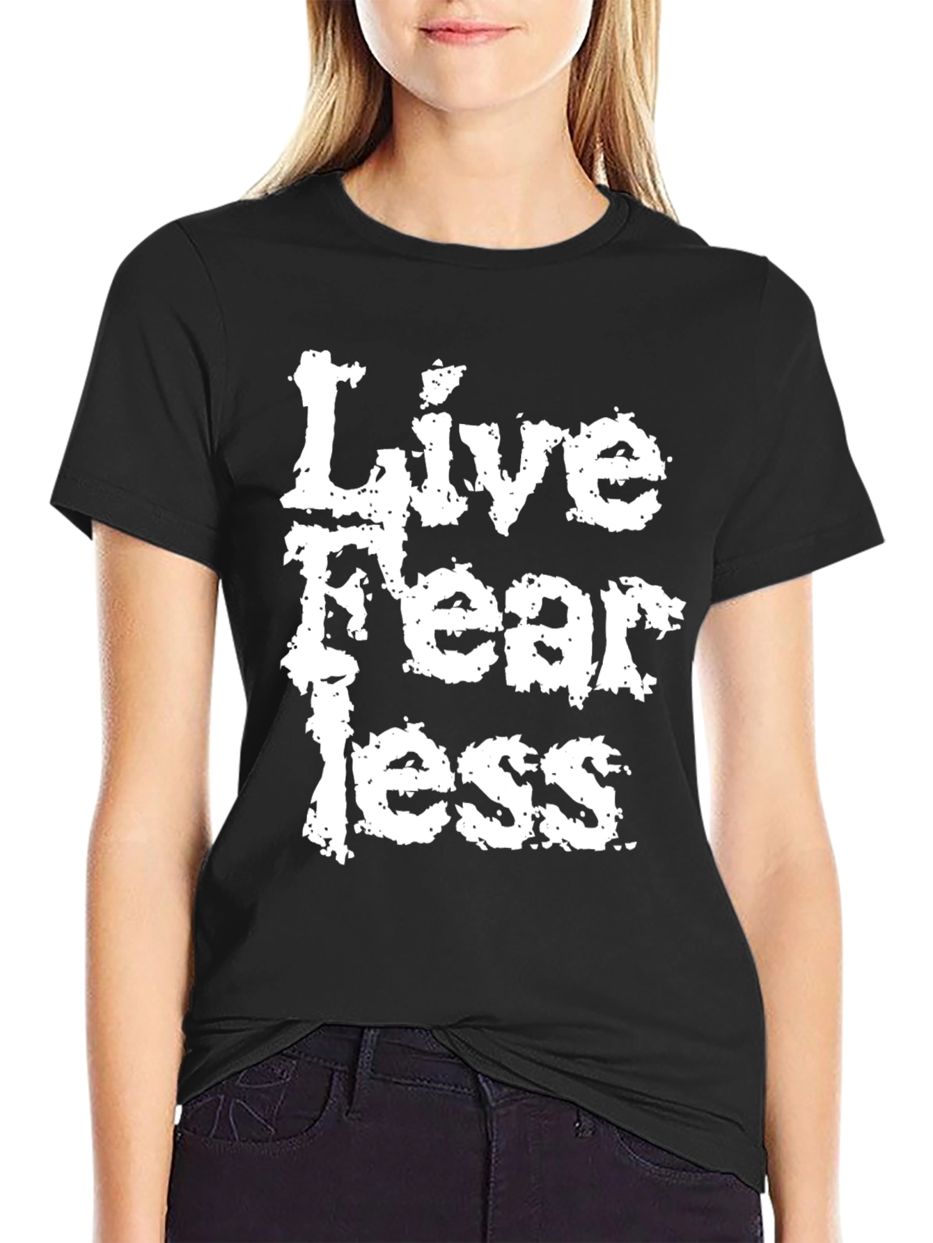 Black Live Fearless Graphic T-Shirt view 2