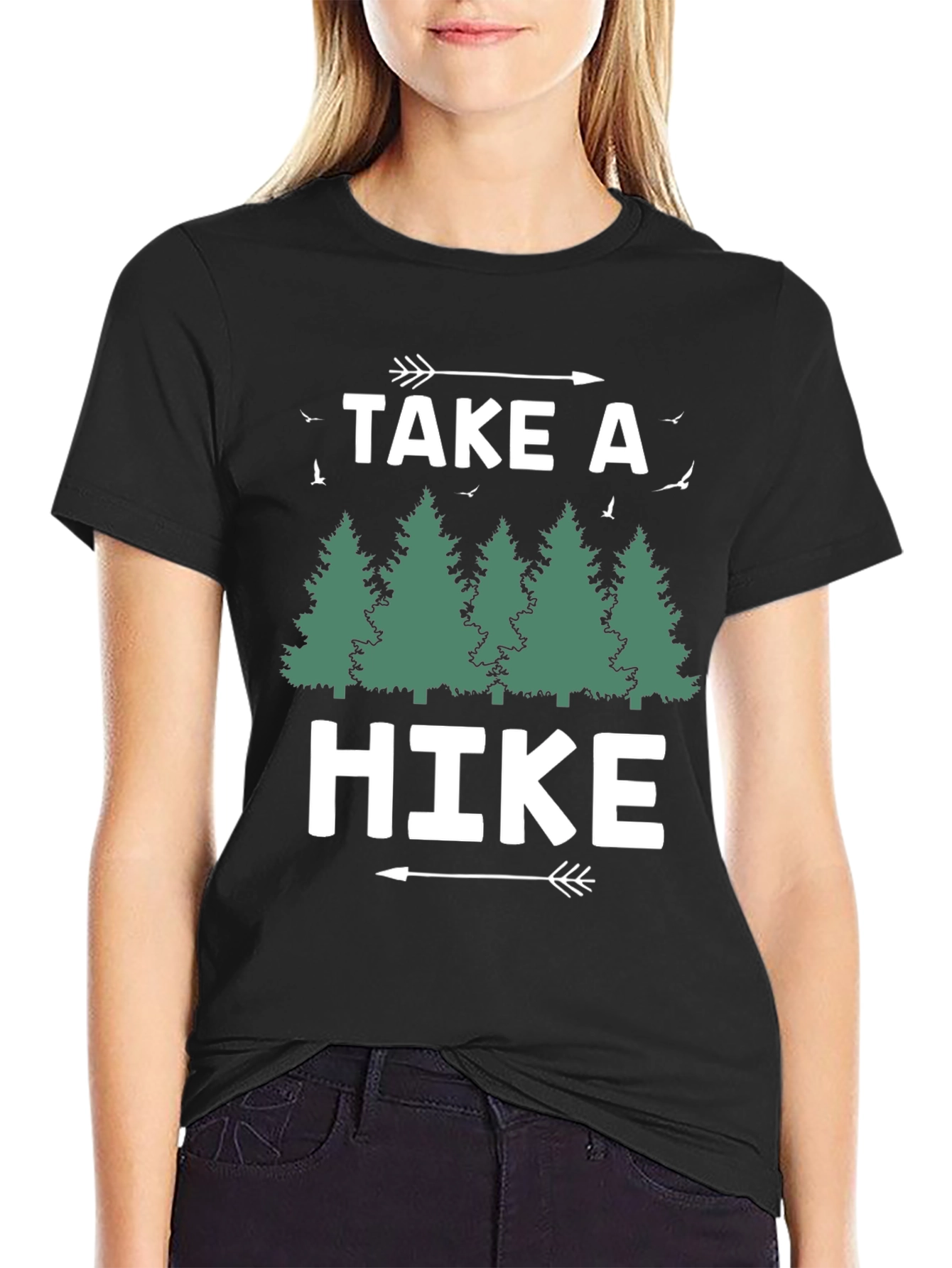 Black Take a Hike Graphic Tee - Nature Lover's Shirt view 2