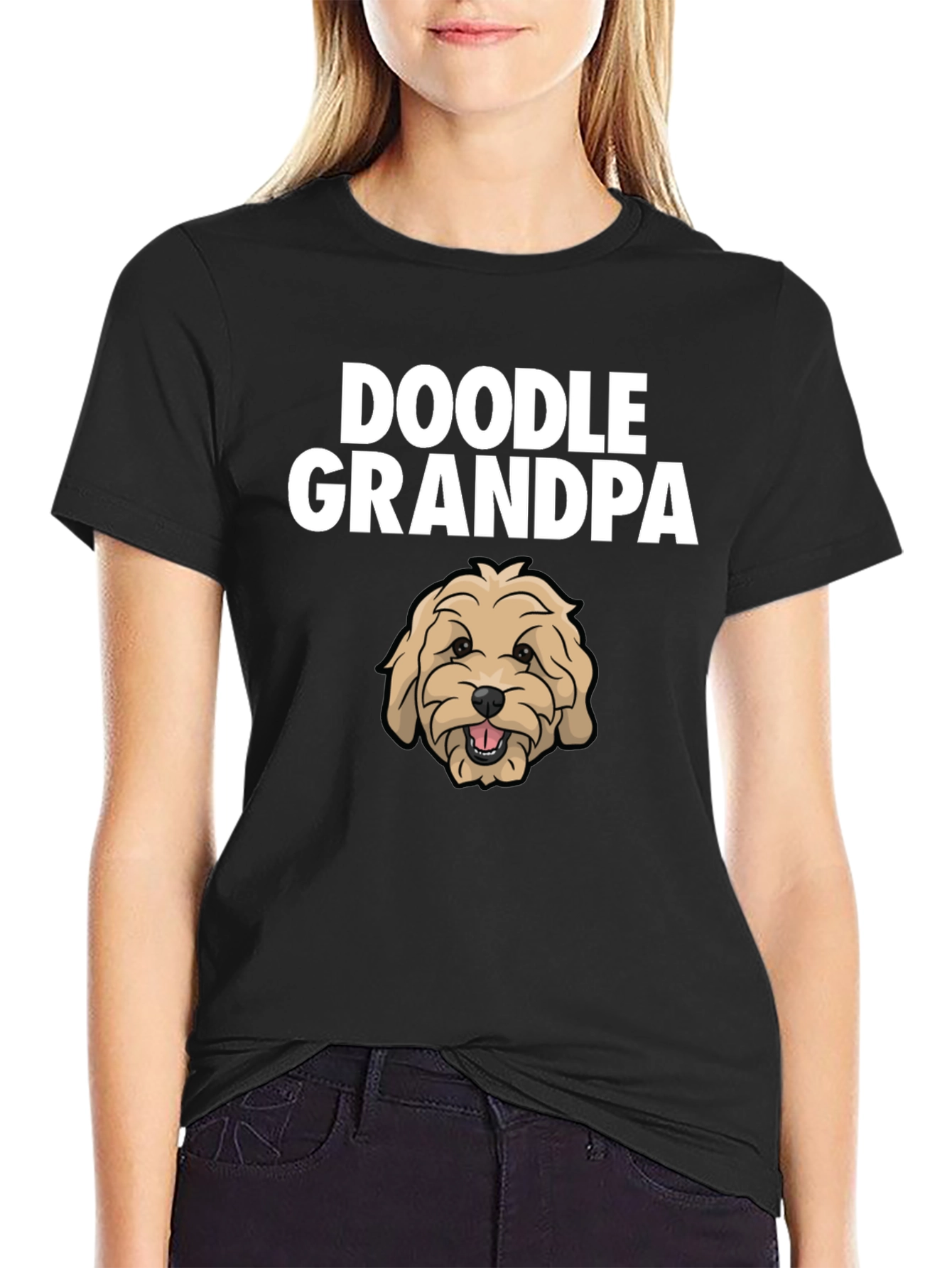 Doodle Grandpa T-Shirt - Cute Dog Graphic Tee - 2