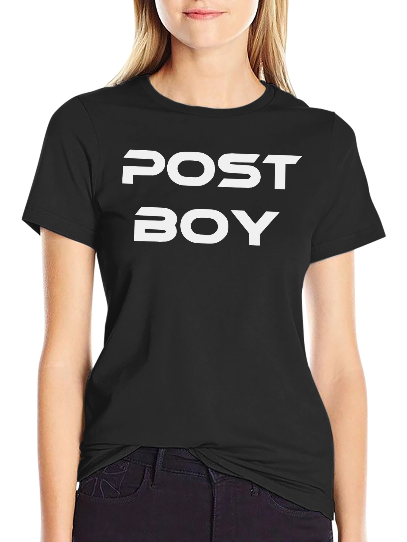 Black Post Boy Graphic Tee - Bold Streetwear Style view 2