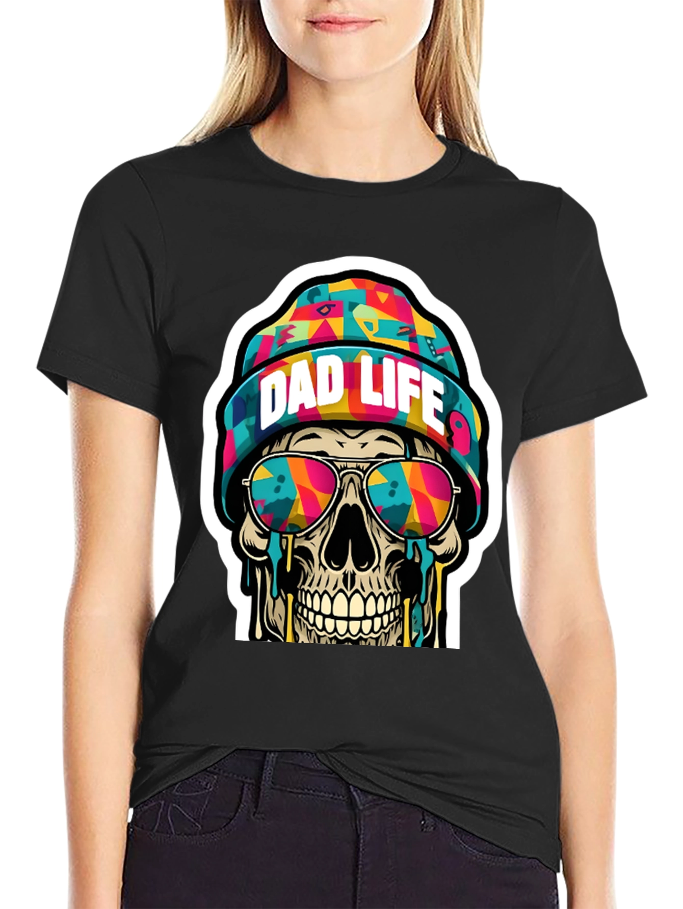 Dad Life Skull Graphic Tee - Cool Father's Day Shirt - 2