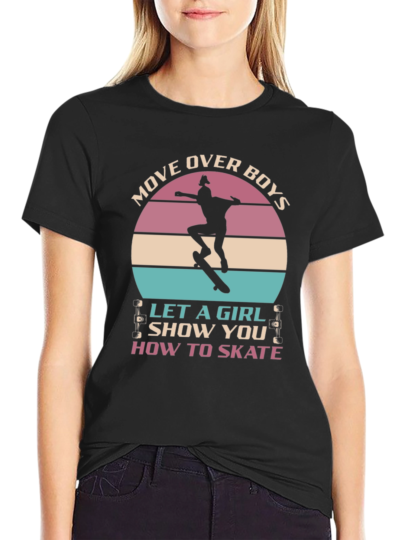 Girl Skater T-Shirt - Move Over Boys! - 2