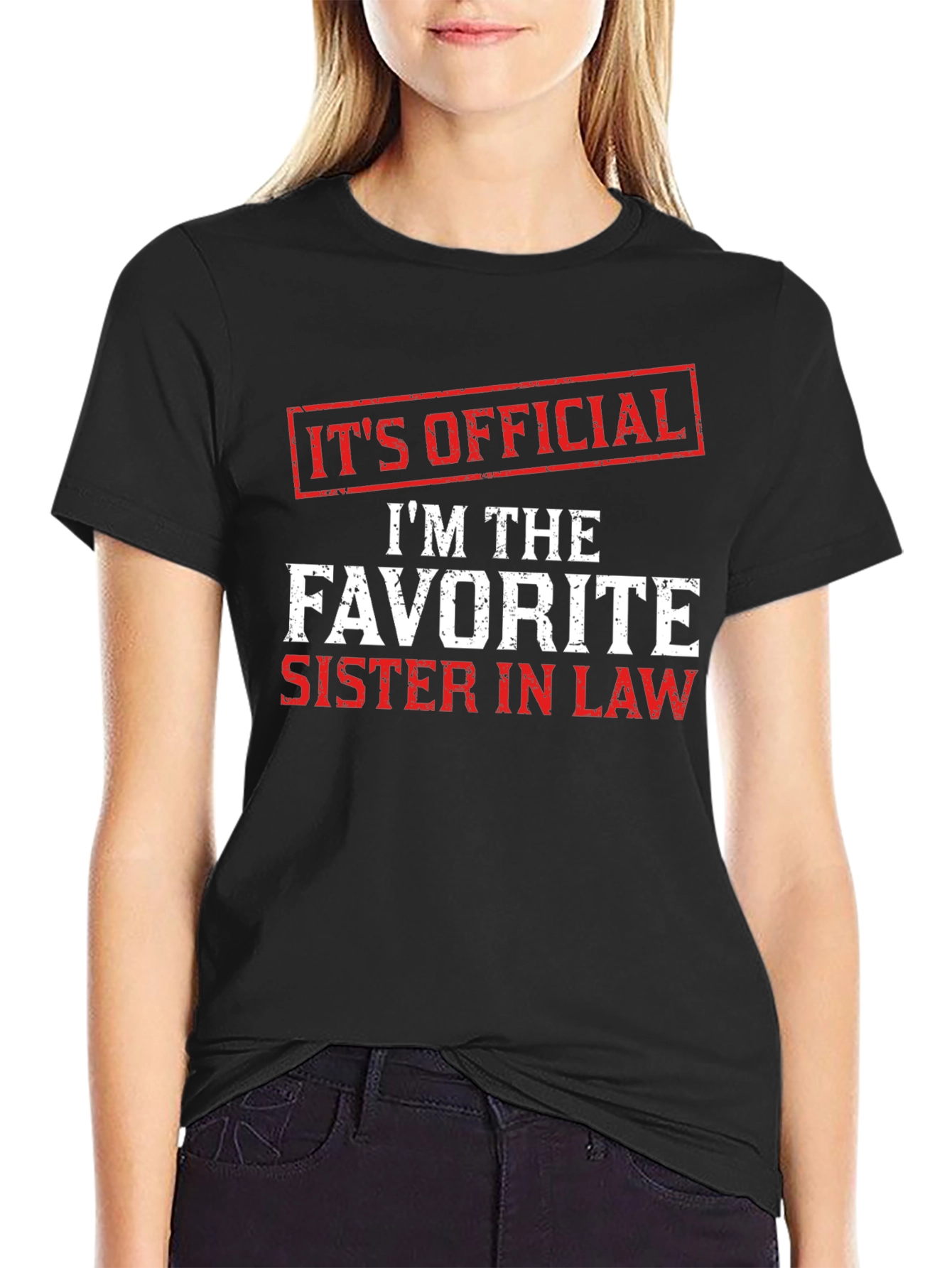 Black Favorite Sister-in-Law Graphic T-Shirt view 2