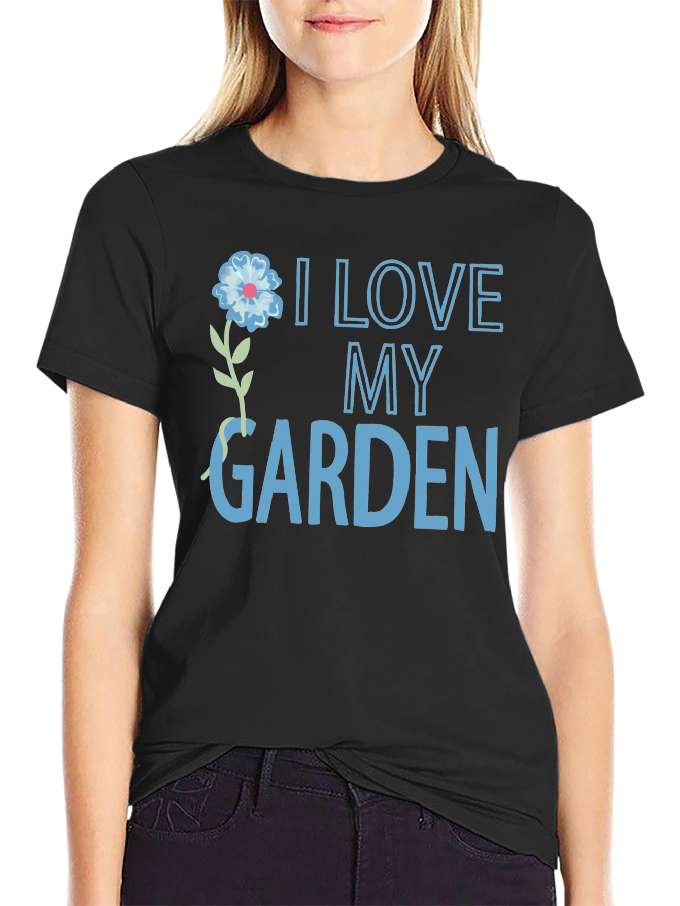 Black I Love My Garden T-Shirt view 2