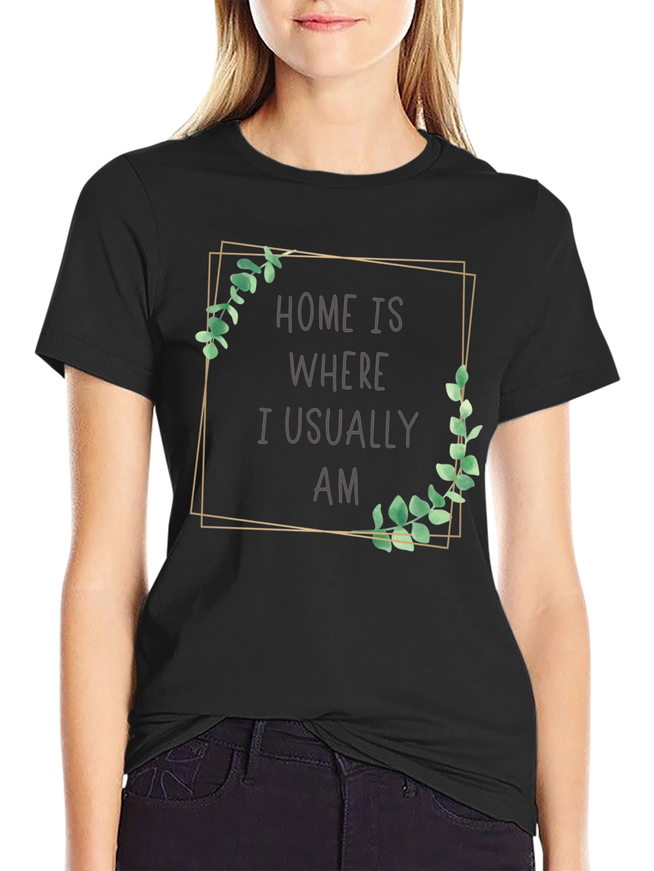 Black Home is Where I Am T-Shirt view 2
