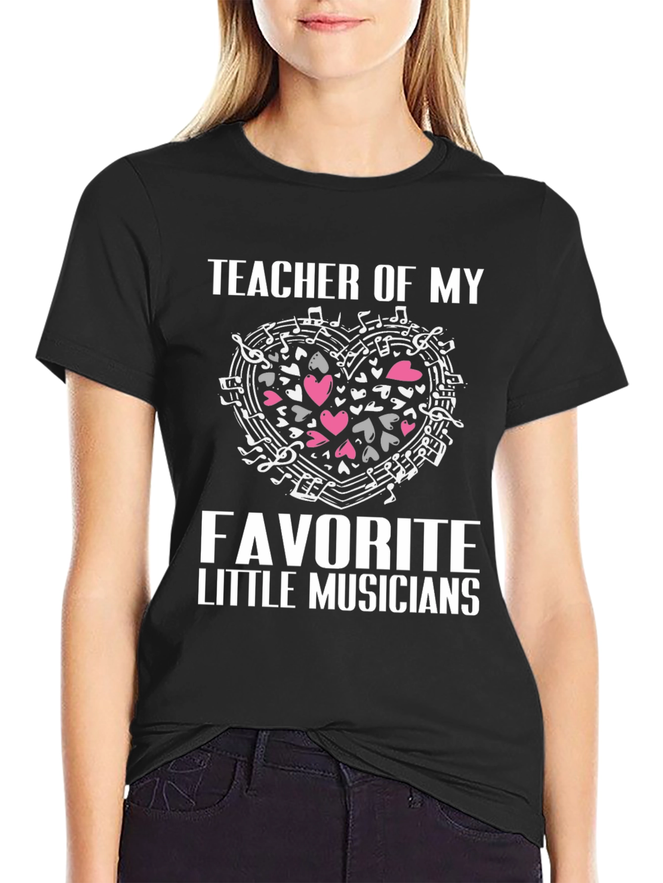 Black Music Teacher T-Shirt view 2