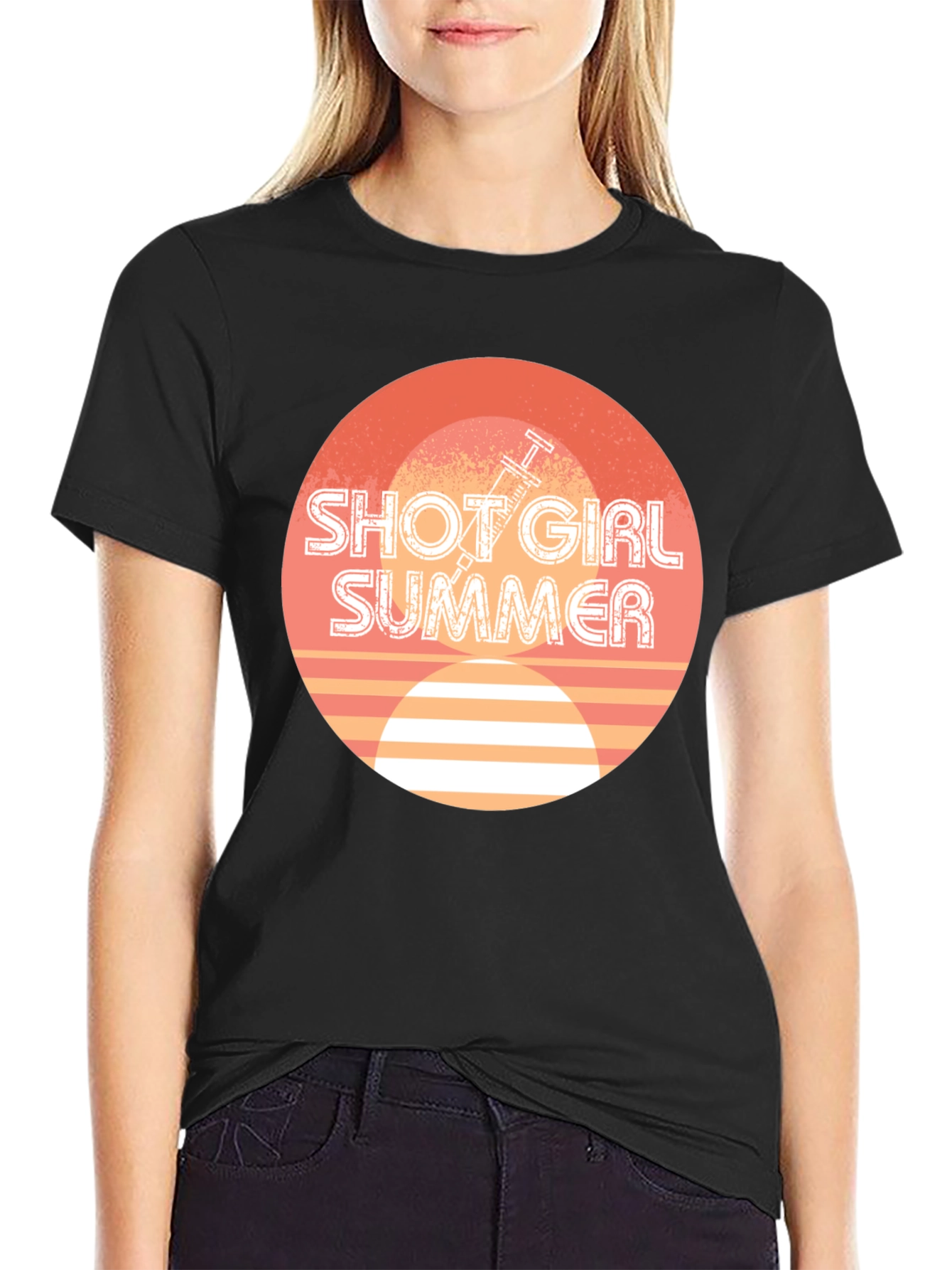 Black Shot Girl Summer Graphic Tee view 2