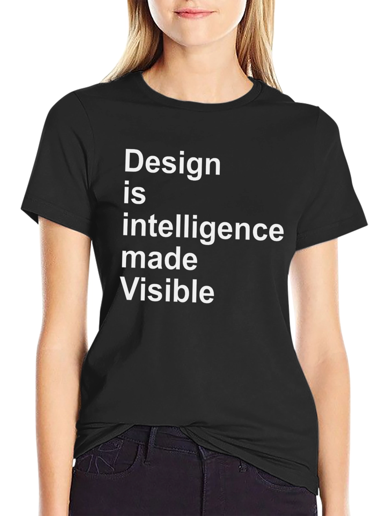 Black Design Intelligence Visible Graphic Tee view 2