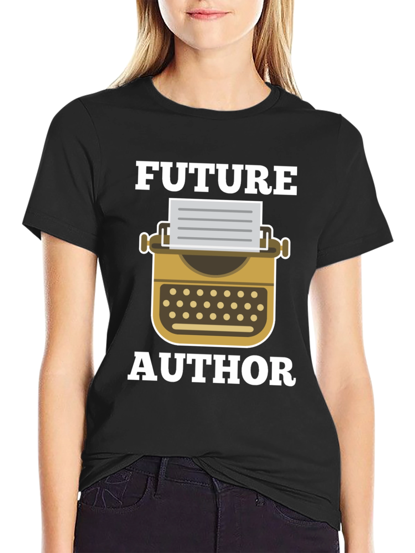 Black Future Author T-Shirt - Writing Gift view 2
