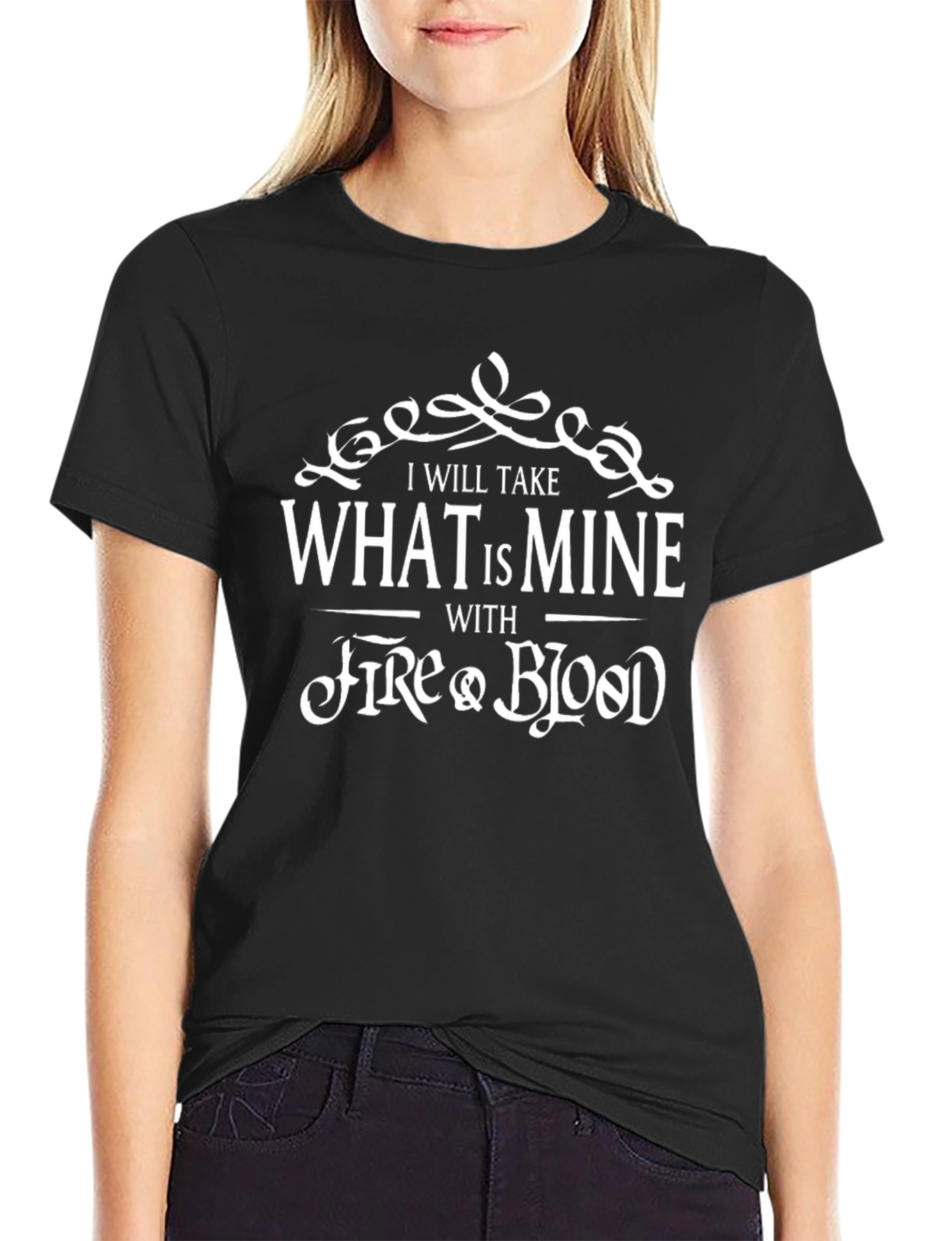 Black Fire & Blood Graphic Tee - I Will Take What Is Mine T-Shirt view 2
