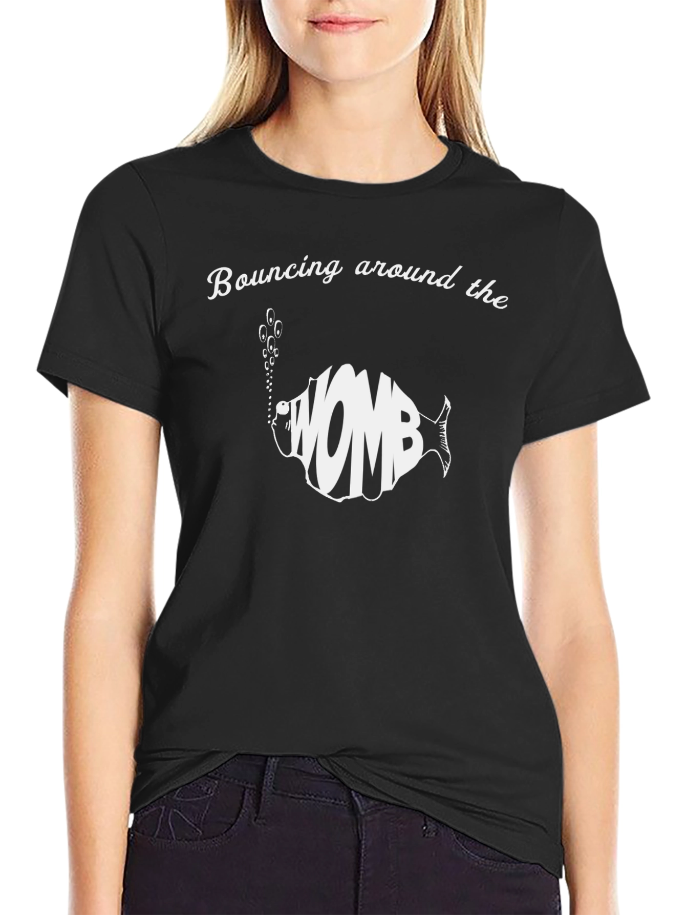 Black Bouncing Around The Womb Graphic Tee view 2