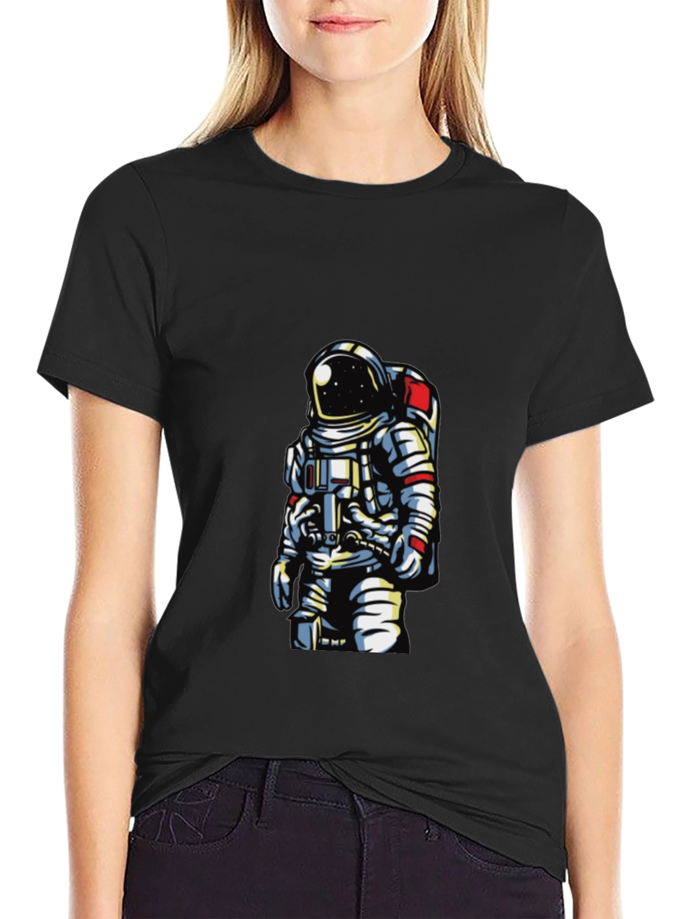 Black Astronaut Graphic Tee - Explore in Style view 2