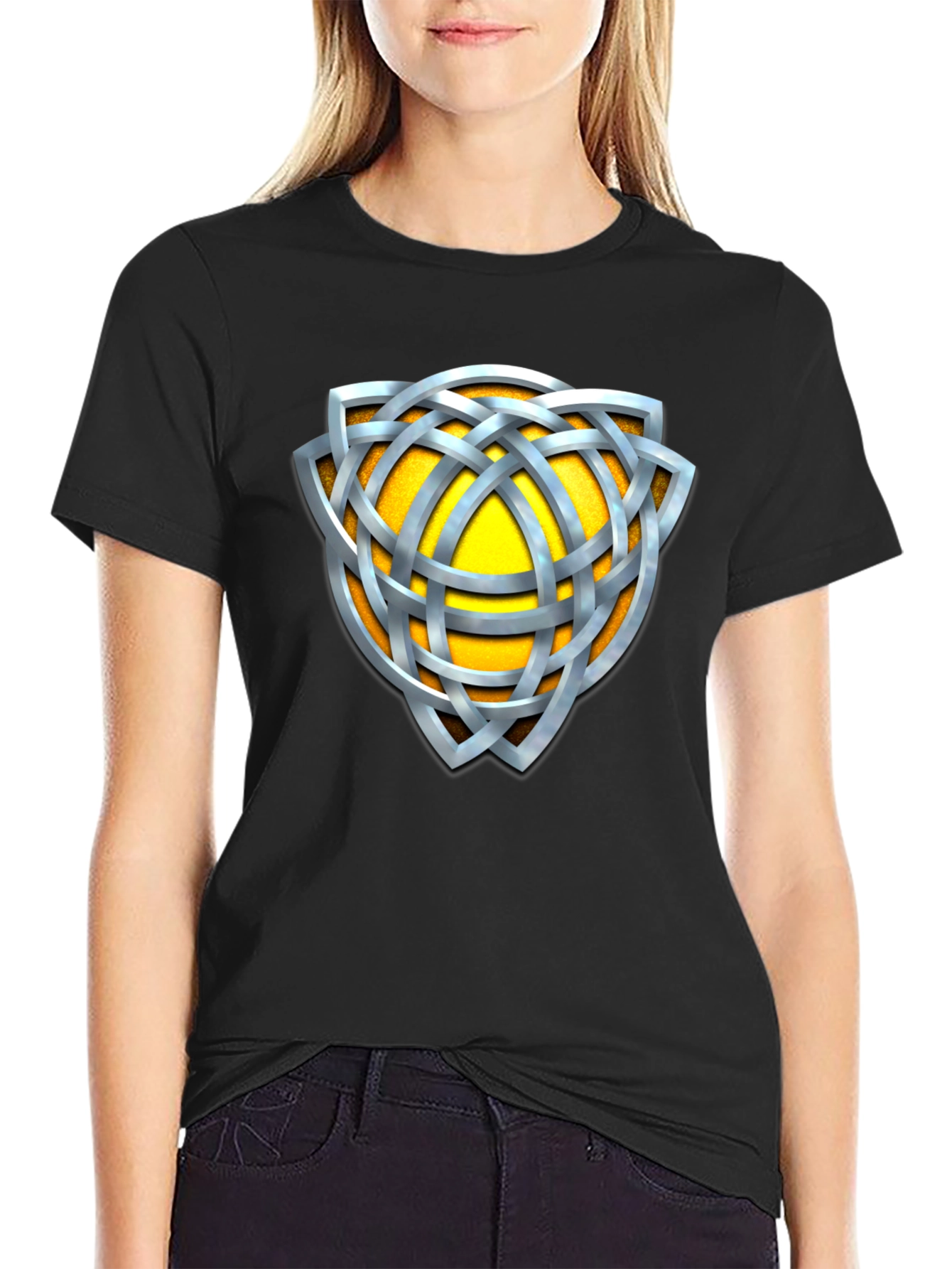 Black Celtic Knot Graphic T-Shirt view 2
