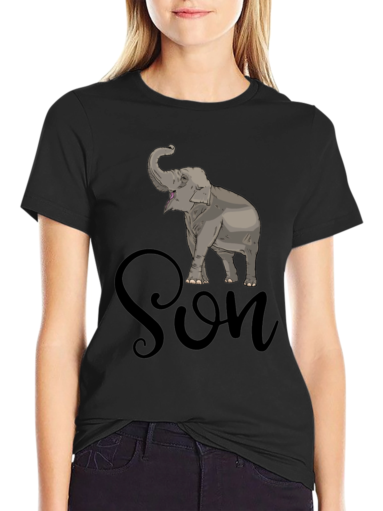 Black Elephant Son T-Shirt - Men's Graphic Tee view 2