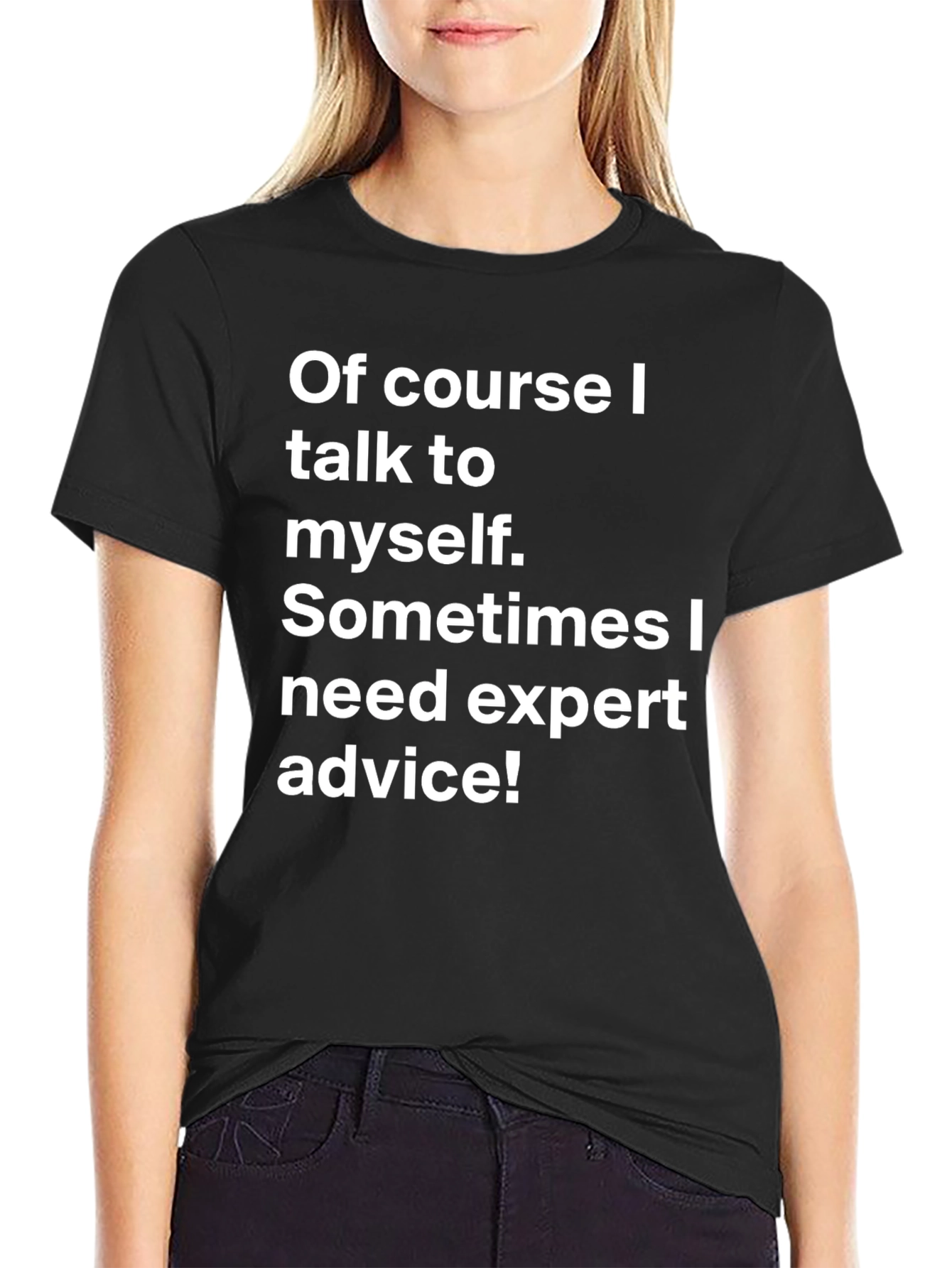 Black Expert Advice Tee - Funny Sarcastic T-Shirt view 2