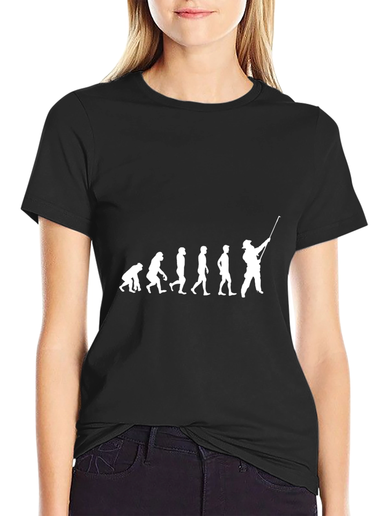 Black Evolution of Golf Black T-Shirt view 2