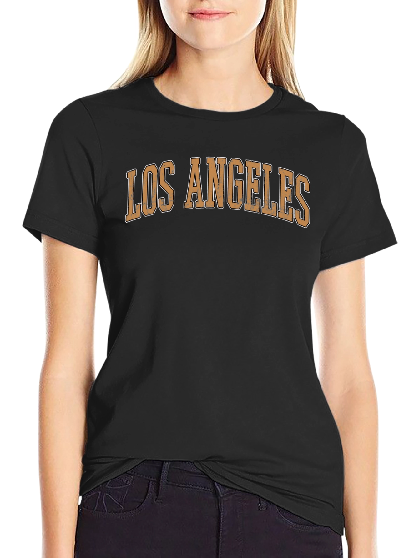 Black Los Angeles Black Graphic Tee - Stylish City Pride view 2