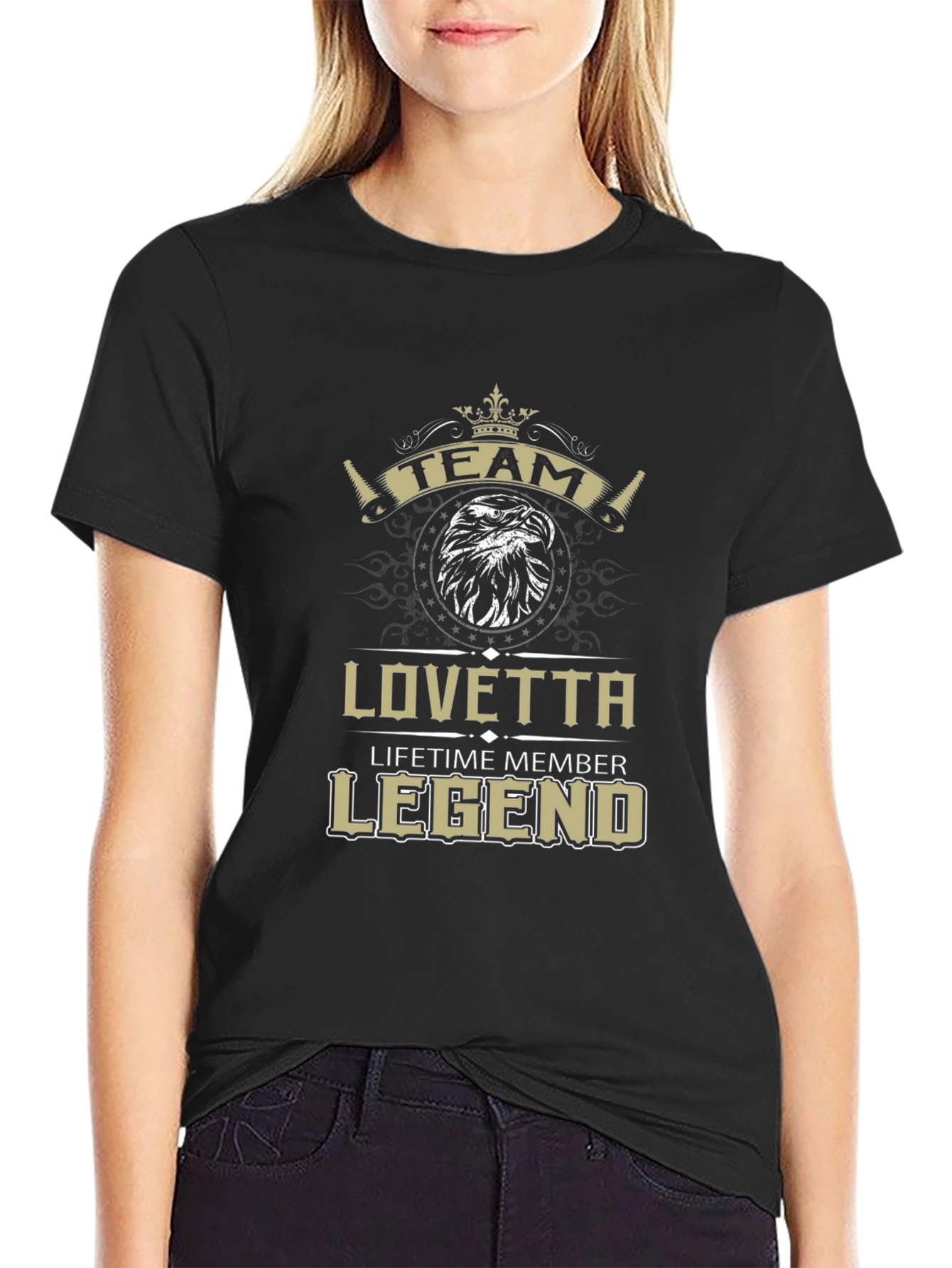 Black Lovetta Team Legend Black T-Shirt view 2