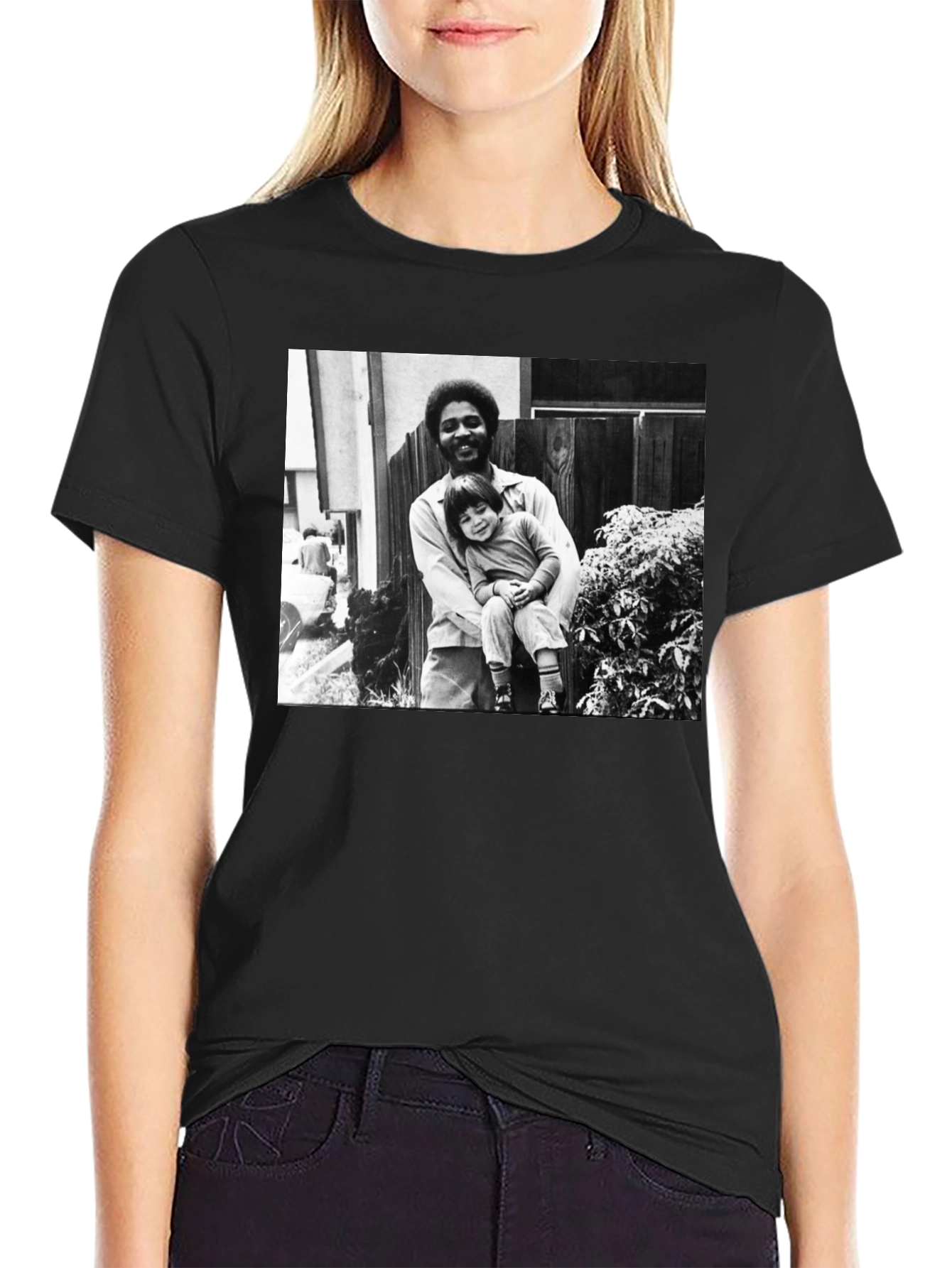 Black Vintage Style Black T-Shirt view 2