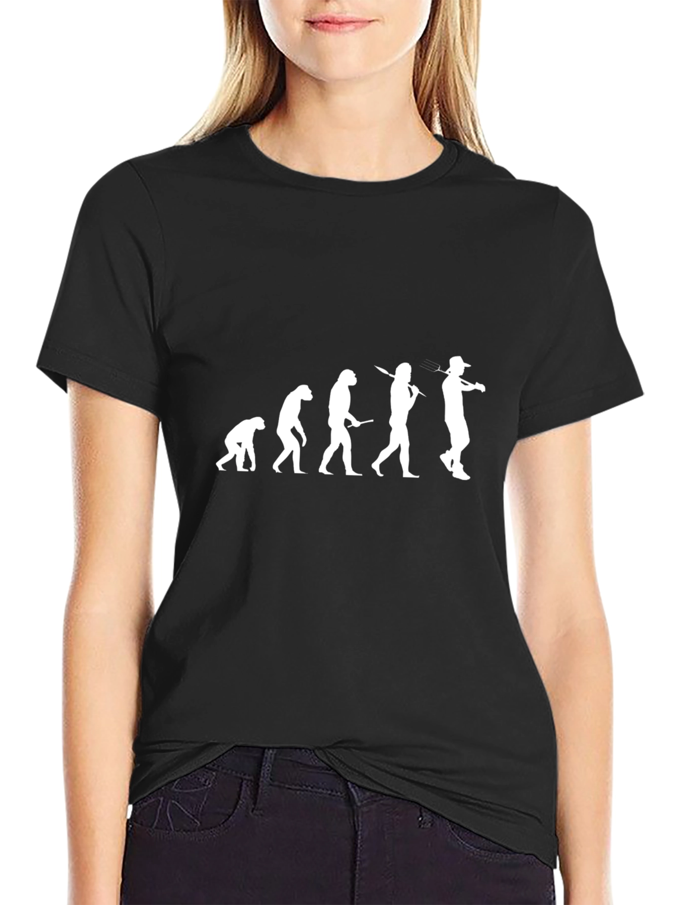 Black Evolution of Fishing T-Shirt view 2
