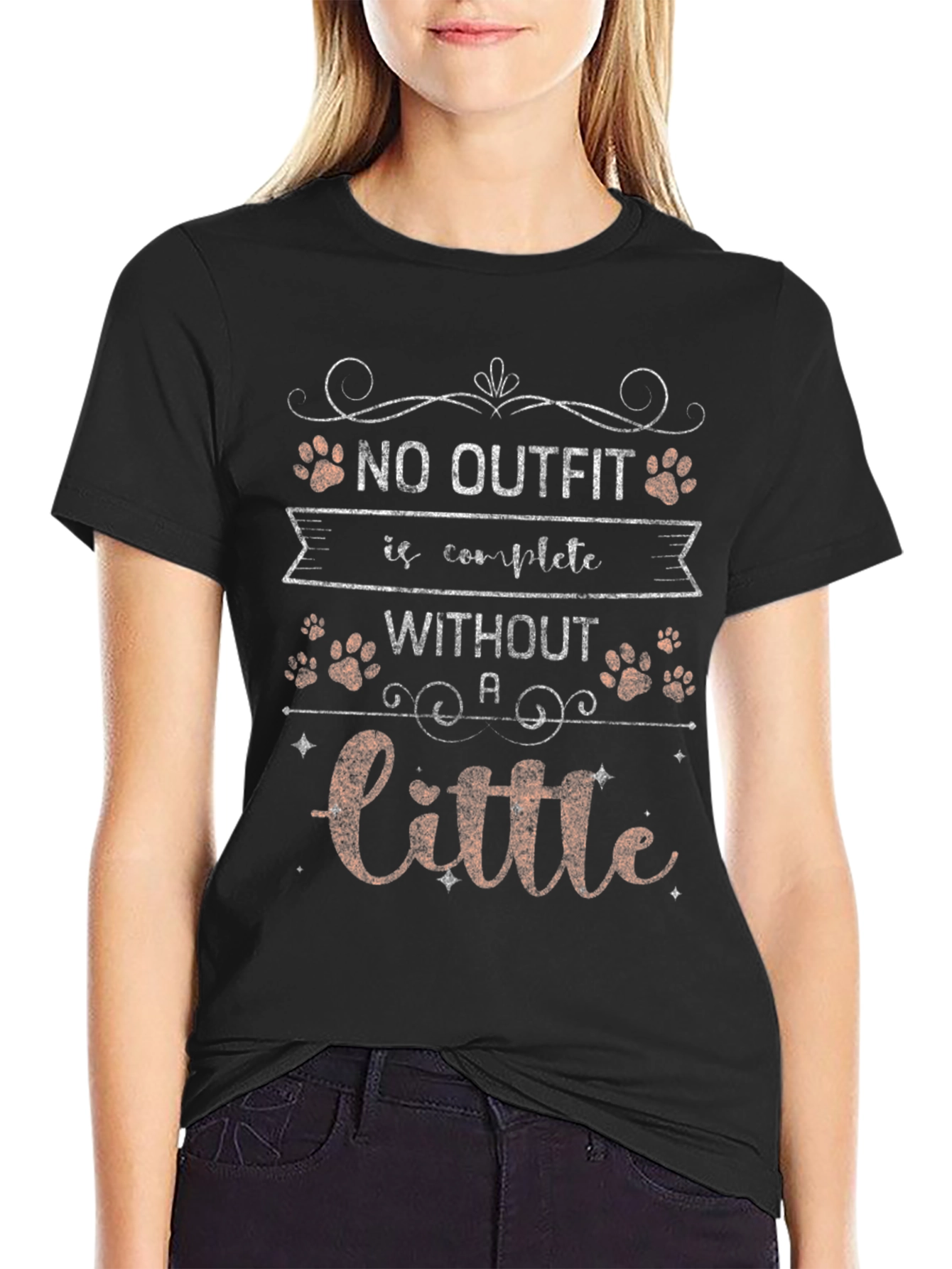 Black Dog Lover T-Shirt: "No Outfit Is Complete Without A Little..." view 2