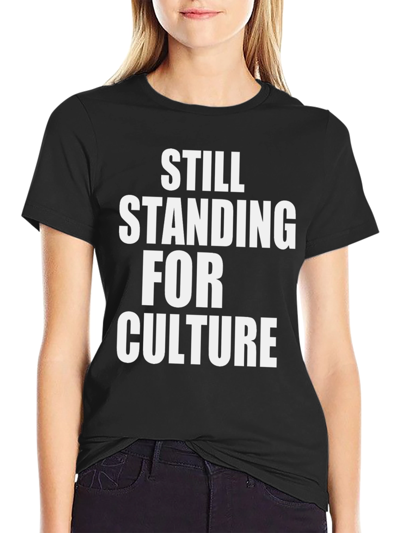 Black Still Standing For Culture Black Graphic T-Shirt view 2