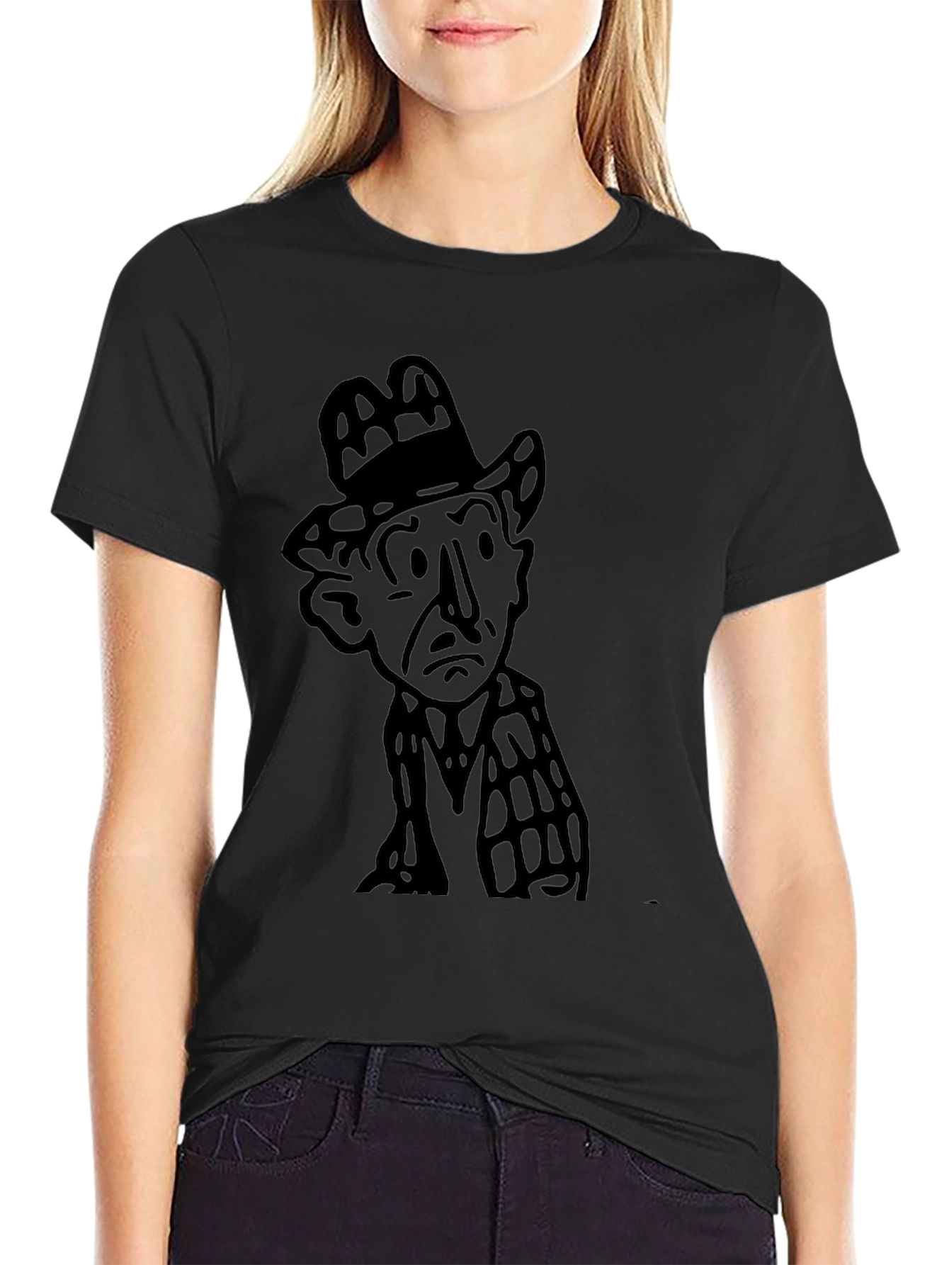 Black Noir Detective Graphic Tee - Classic Style view 2