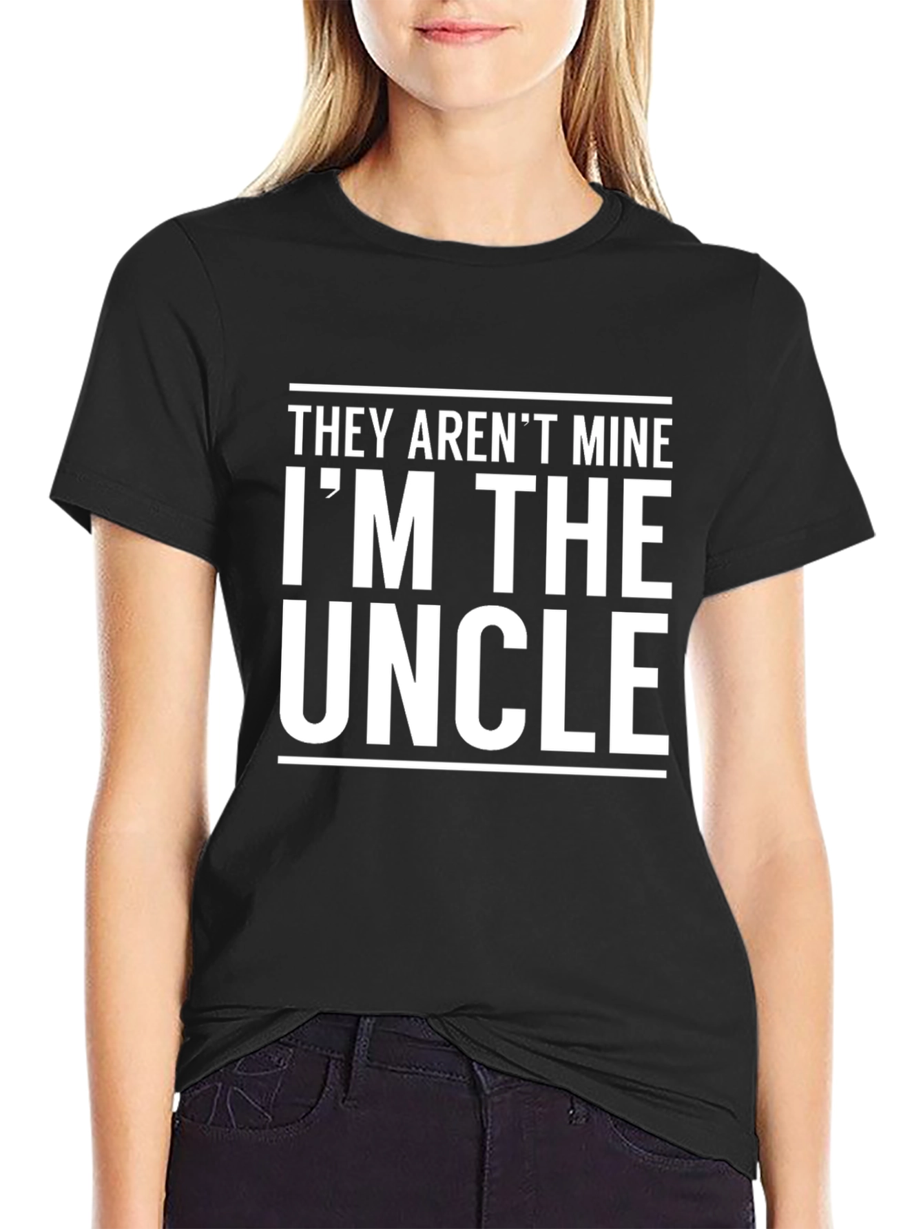 Black I'm The Uncle T-Shirt, Funny Uncle Shirt view 2