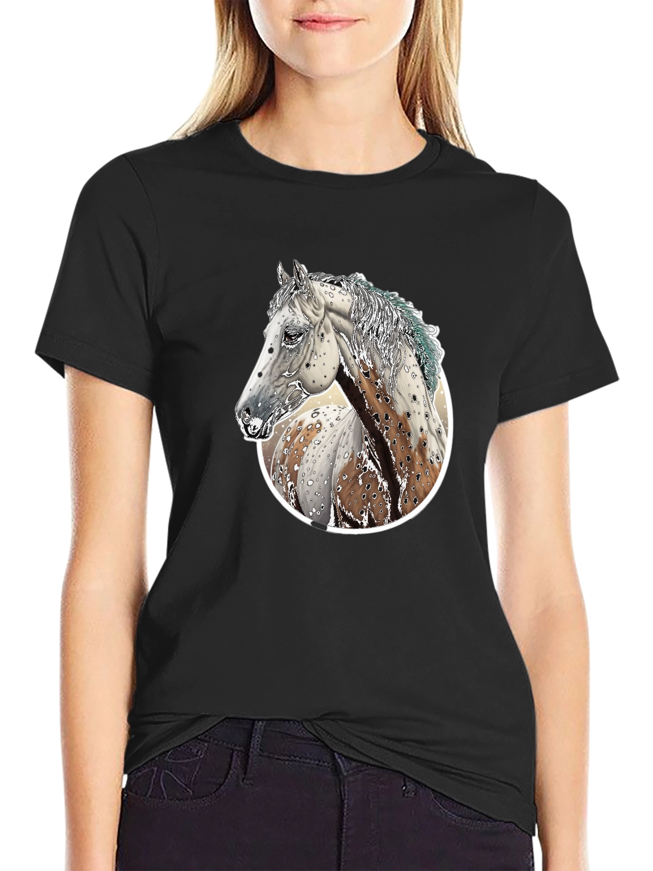 Black Horse Graphic Tee - Men's Black T-Shirt view 2