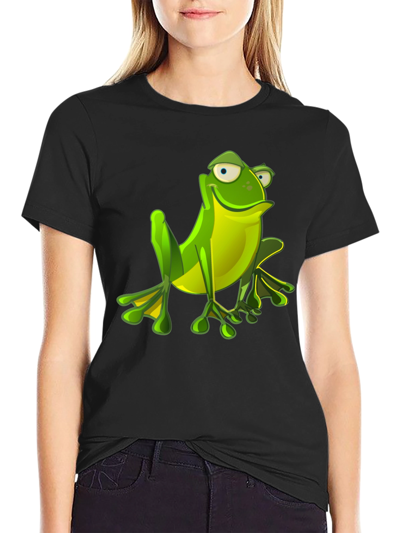 Black Frog Graphic Tee - Ribbiting Style! view 2