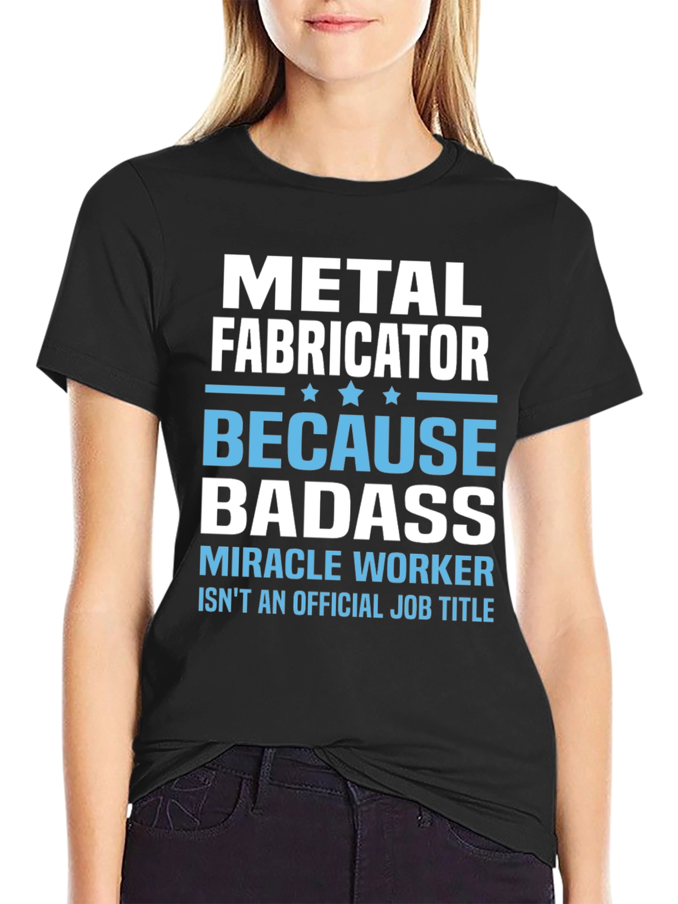 Black Metal Fabricator Badass Graphic T-Shirt view 2